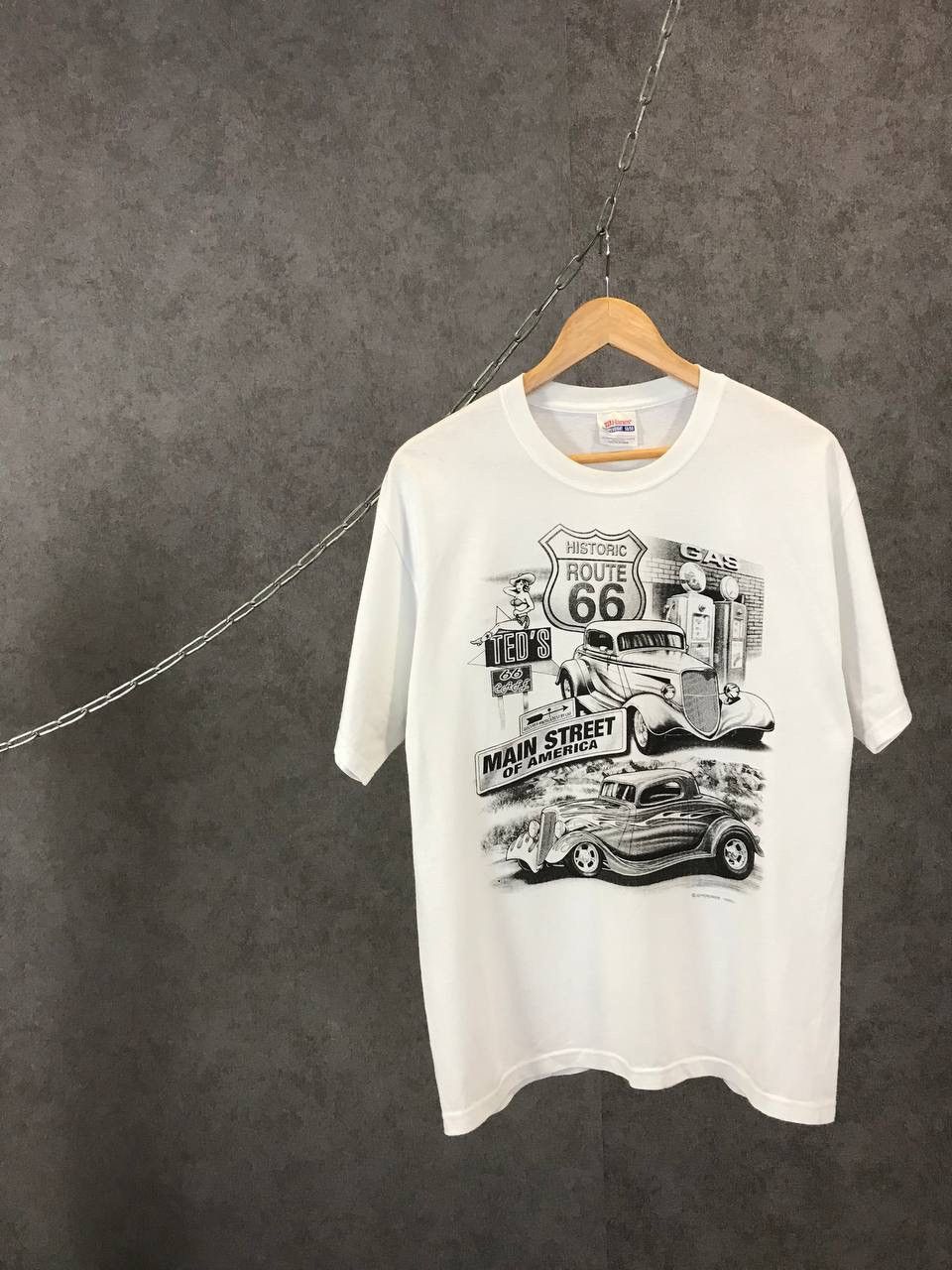 Hanes Route 66 American vintage art tee Size US M / EU 48-50 / 2 - 1 Thumbnail