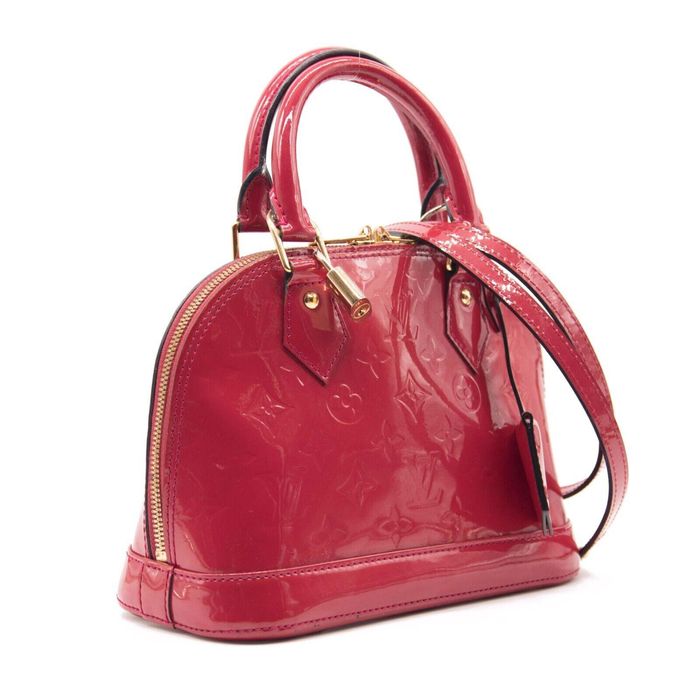 Louis Vuitton Alma Vernis Bb Rose Indien Red Patent Leather Grailed