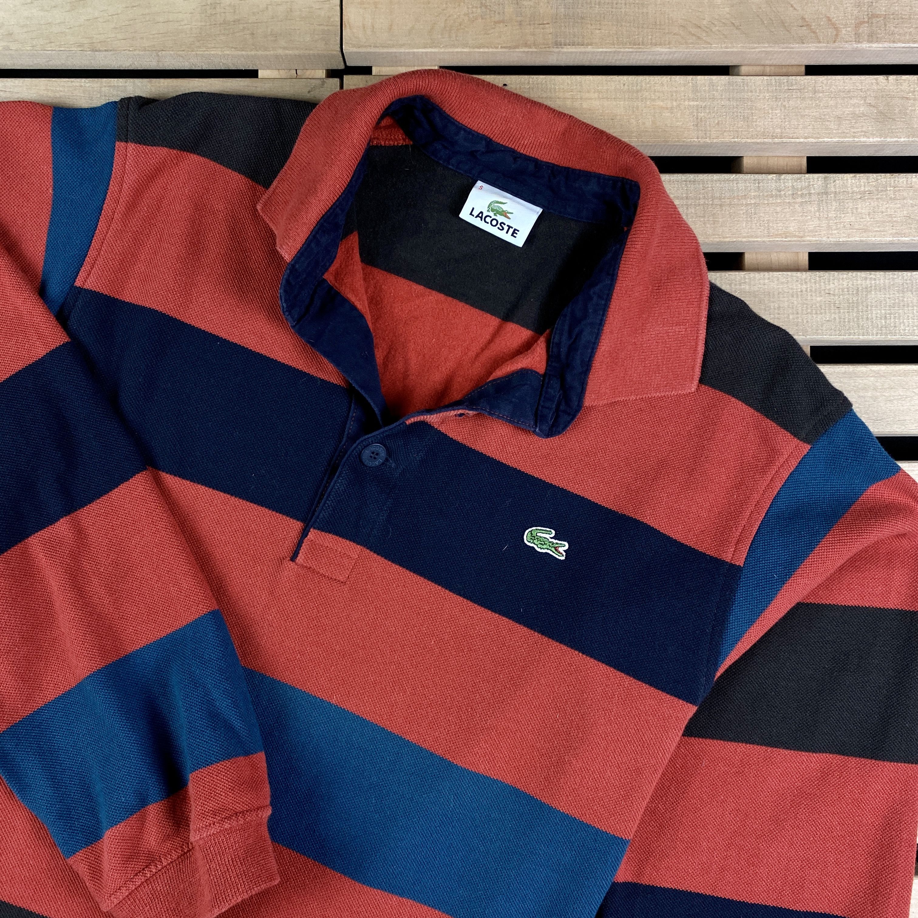 Lacoste × Vintage Mens Rugby Sweatshirt Long Sleeve Lacoste Vintage Size S Size US S / EU 44-46 / 1 - 2 Thumbnail