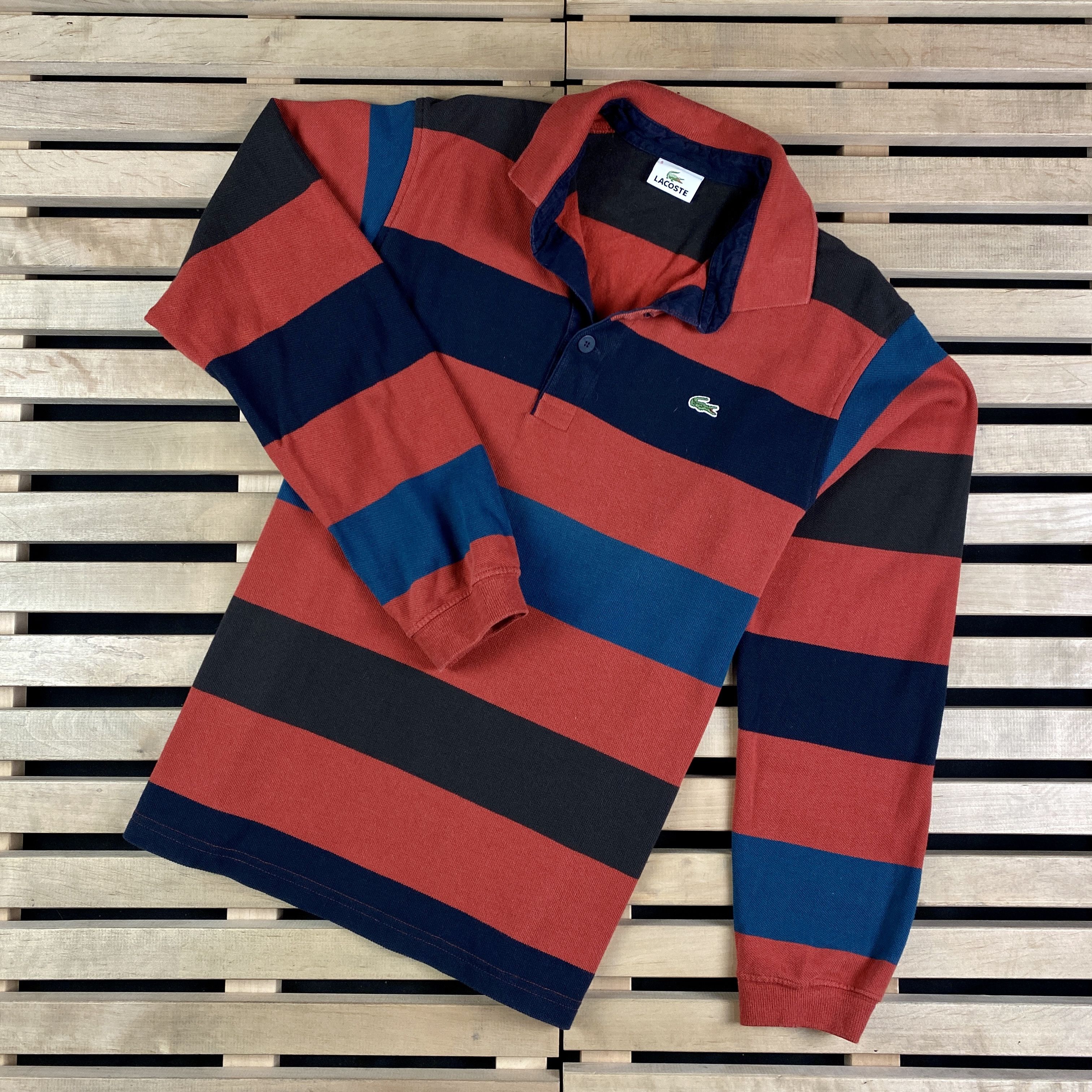 Lacoste × Vintage Mens Rugby Sweatshirt Long Sleeve Lacoste Vintage Size S Size US S / EU 44-46 / 1 - 1 Thumbnail