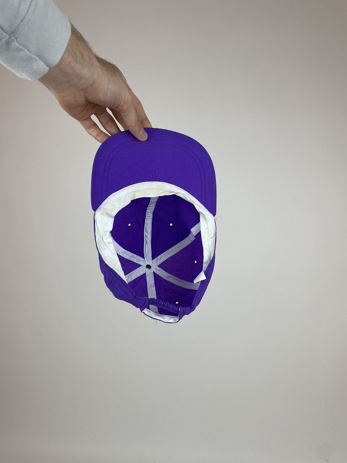Vintage VINTAGE SNAPBACK nylon purple CAP streetwear one size Size ONE SIZE - 4 Thumbnail