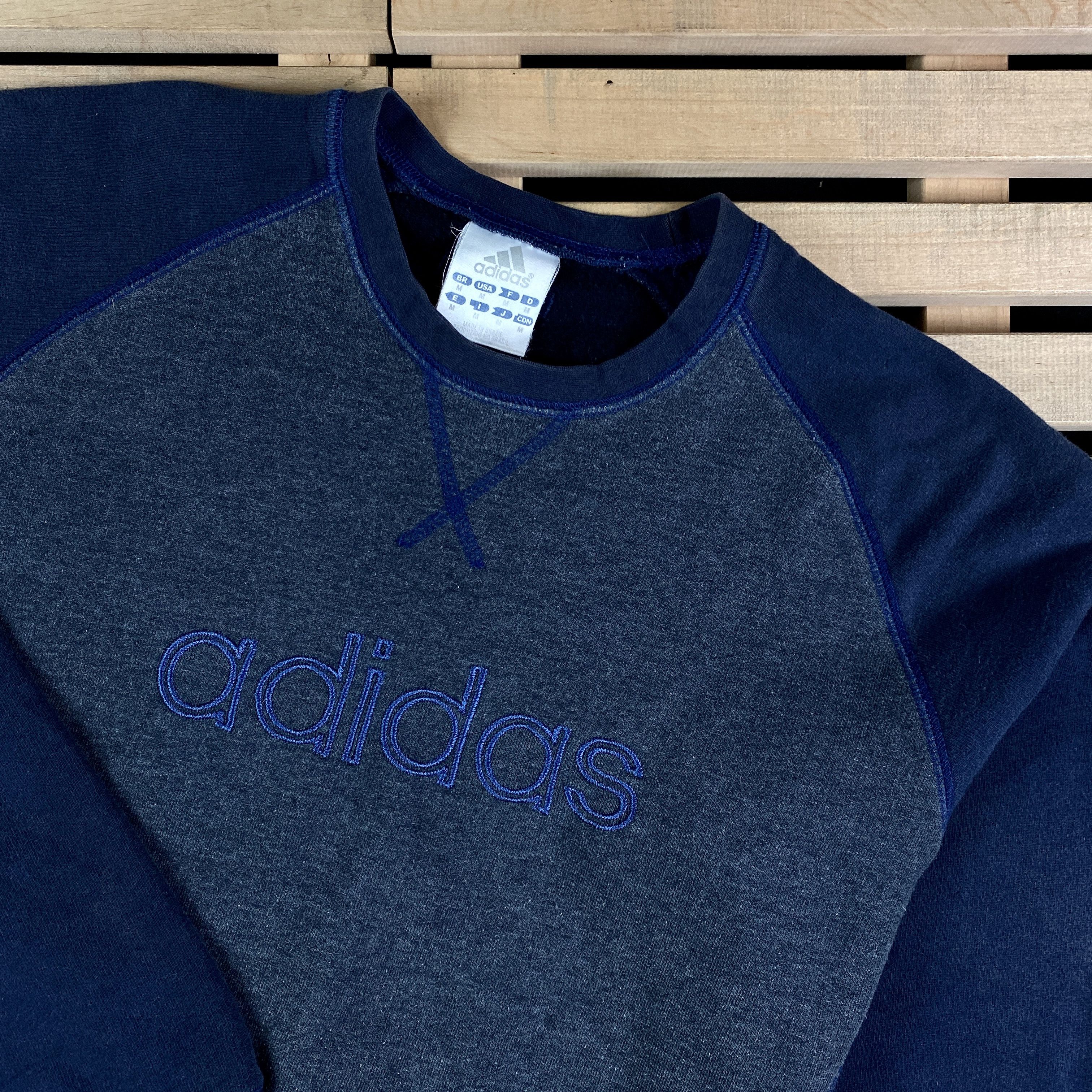 Adidas × Vintage Men’s Sweatshirt Long Sleeve Adidas Vintage Big Logo Size M Size US M / EU 48-50 / 2 - 2 Thumbnail