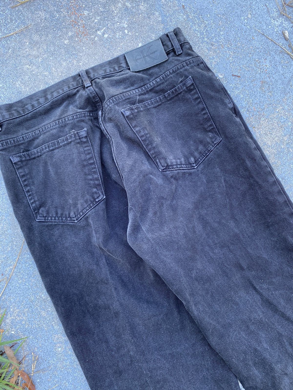 Calvin Klein 90s Calvin Klein Baggy Black Denim Jeans 34x31 Size US 34 / EU 50 - 5 Thumbnail