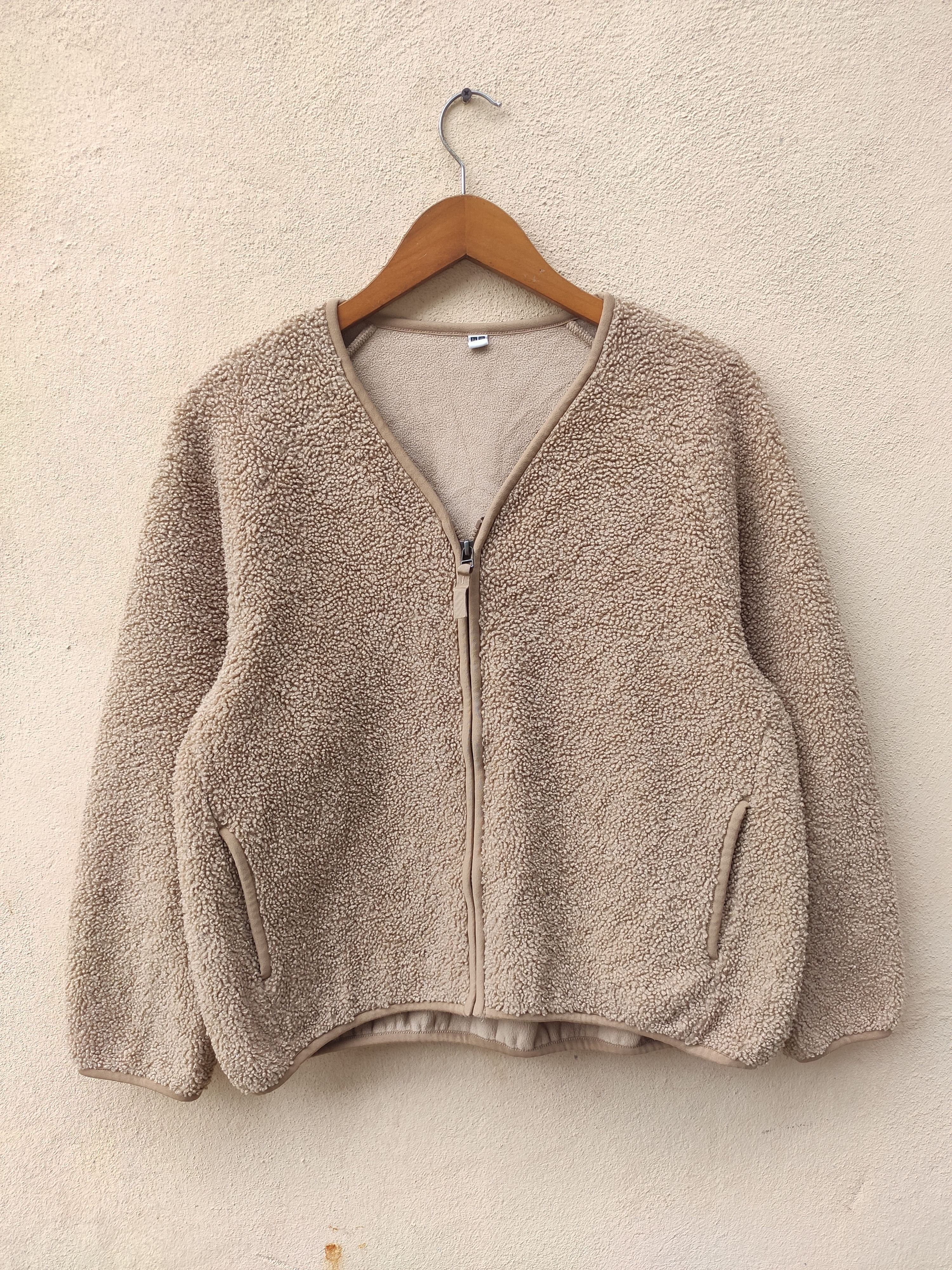 Uniqlo sherpa sweater zipper