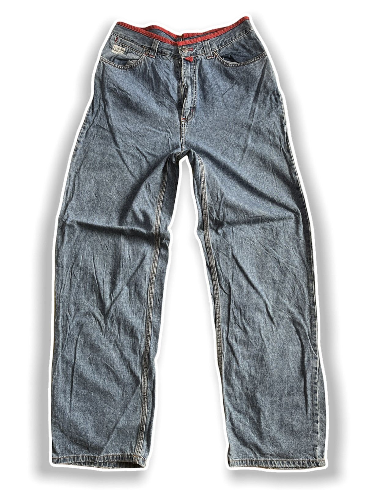 DKNY × Donna Karan × Vintage Vintage DKNY Classic Baggy Loose Cut Denim Jeans Size US 30 / EU 46 - 11 Thumbnail