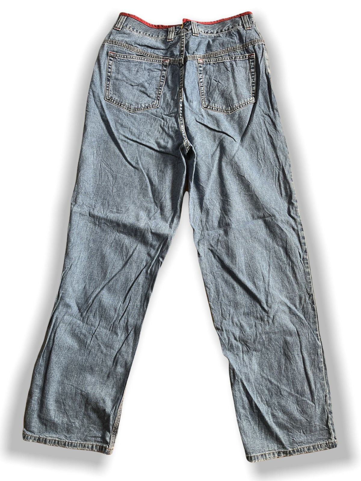 DKNY × Donna Karan × Vintage Vintage DKNY Classic Baggy Loose Cut Denim Jeans Size US 30 / EU 46 - 12 Thumbnail