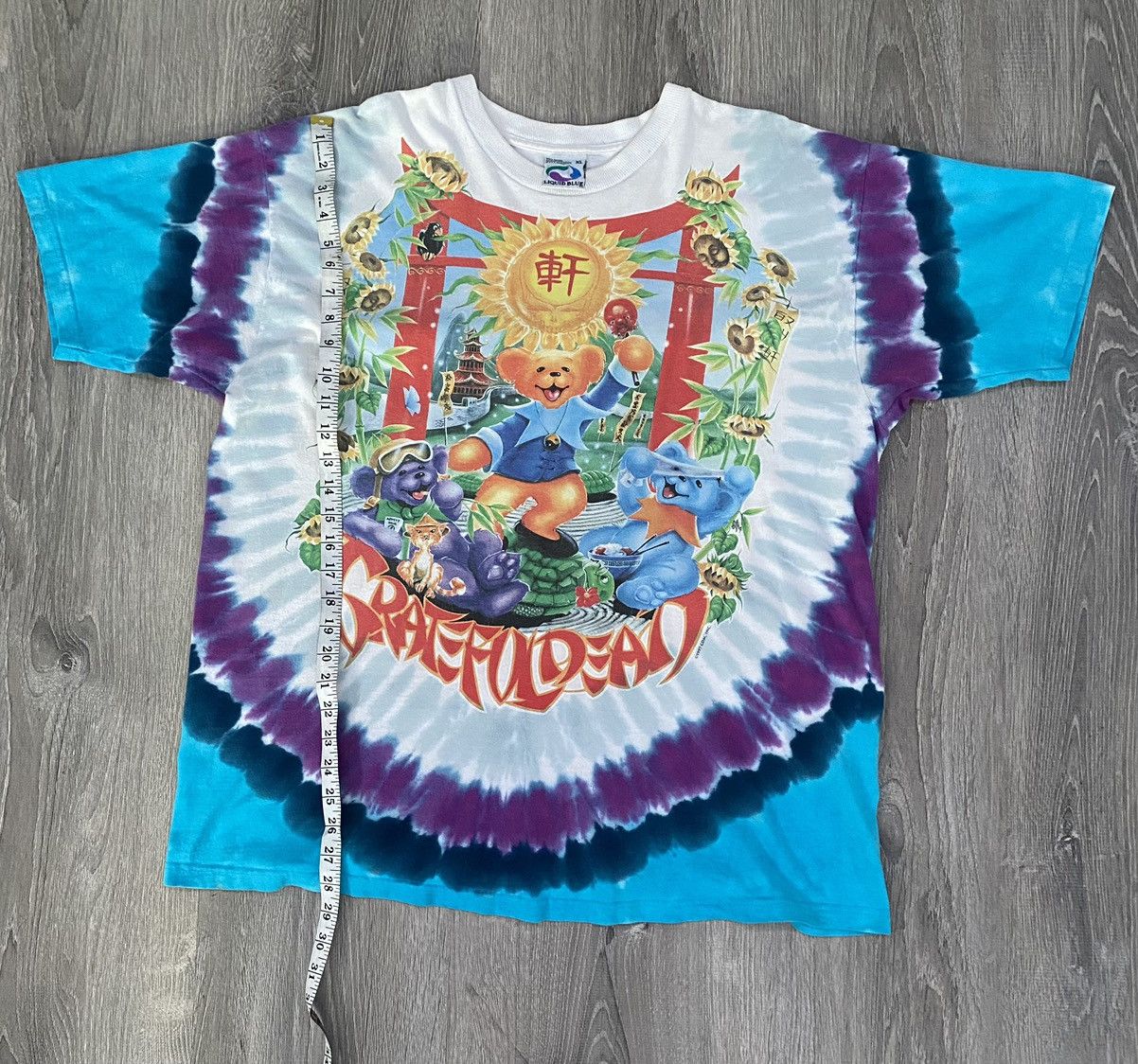image of Super 1997 China Rider Grateful Dead Shirt in Tie Dye, Men's (Size XL)