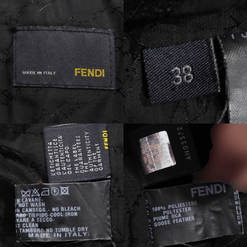 Fendi 00S "Bubble" Goose Down Distressed Jacket Vintage Size XS / US 0-2 / IT 36-38 - 11 Thumbnail