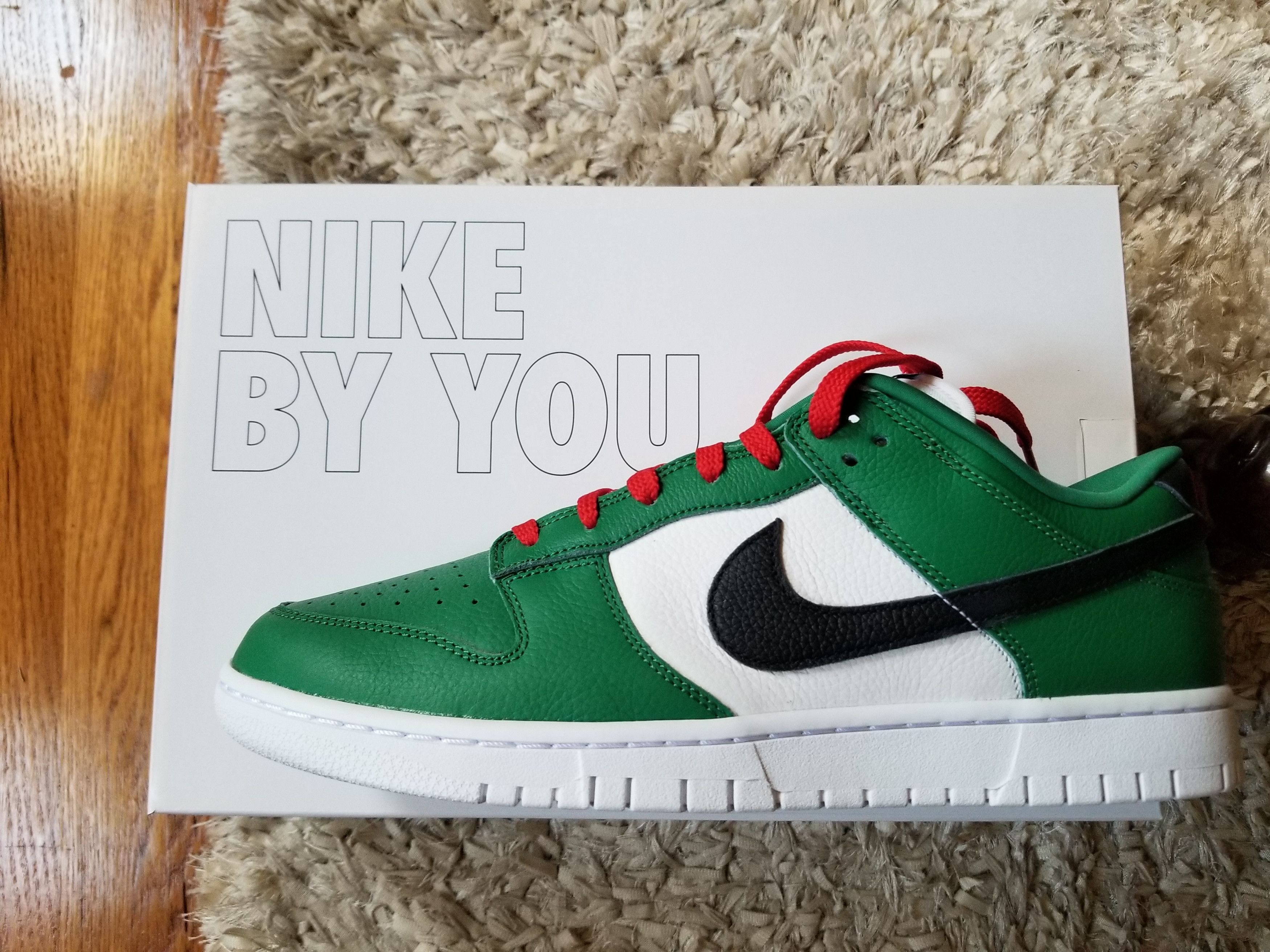 Custom Esenes Forest Green Wildfire Dunk Size 10 | Grailed