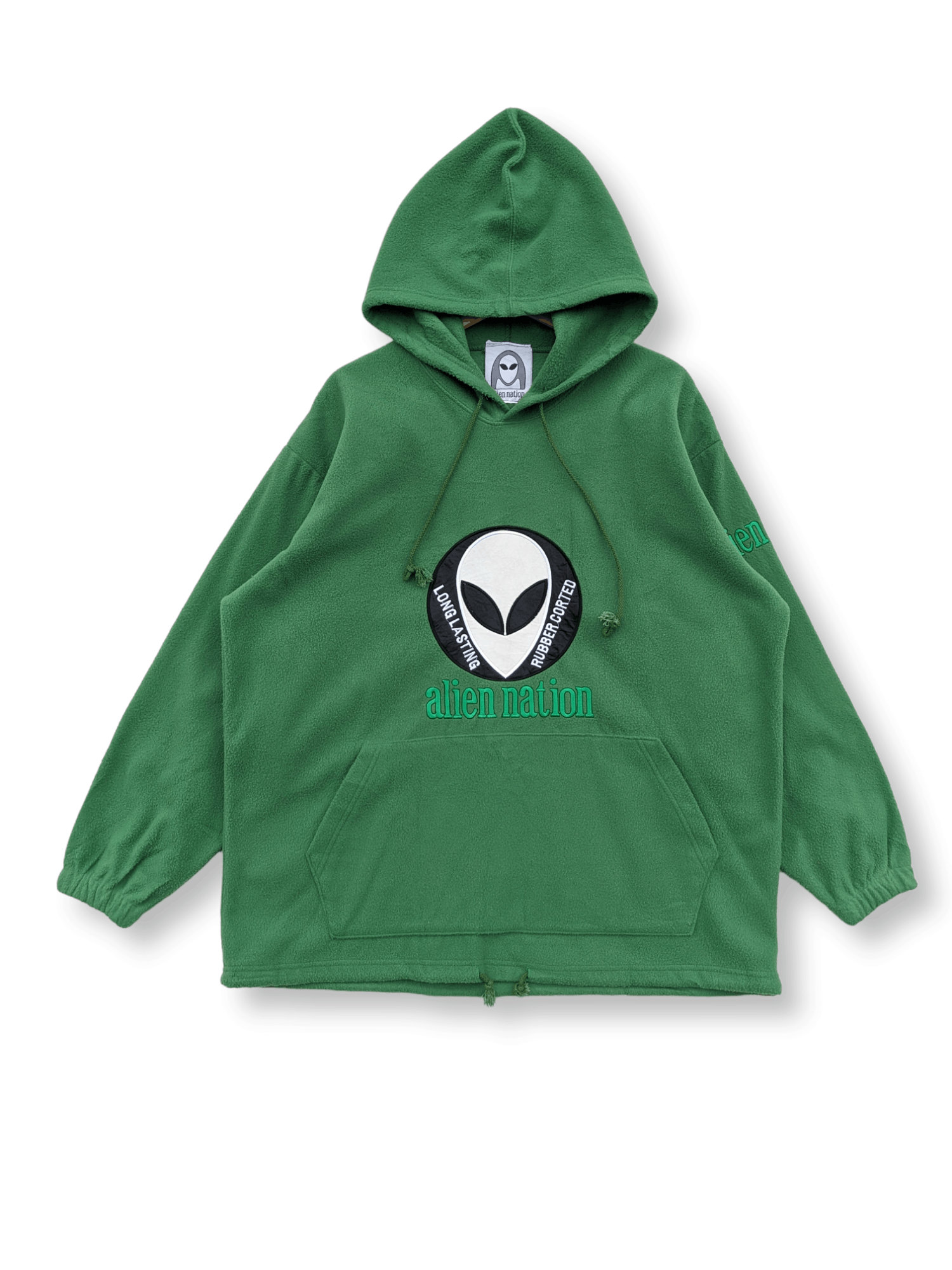 image of Alien Workshop x Vintage Alien Nation Fleece Oversized Hoodie Sweatshirt in Green, Men's (Size XL)