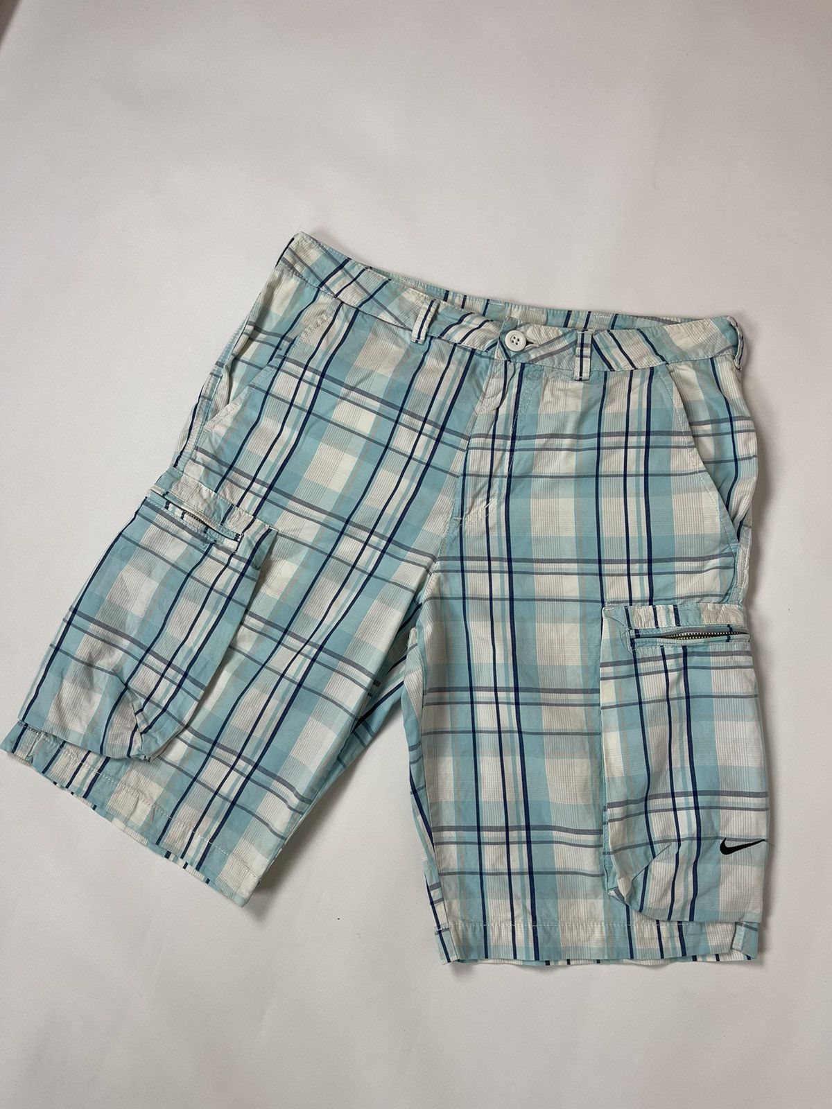 Vintage Nike Vintage y2k the athletic dept. checkered cargo shorts Size US 30 / EU 46 - 3 Thumbnail