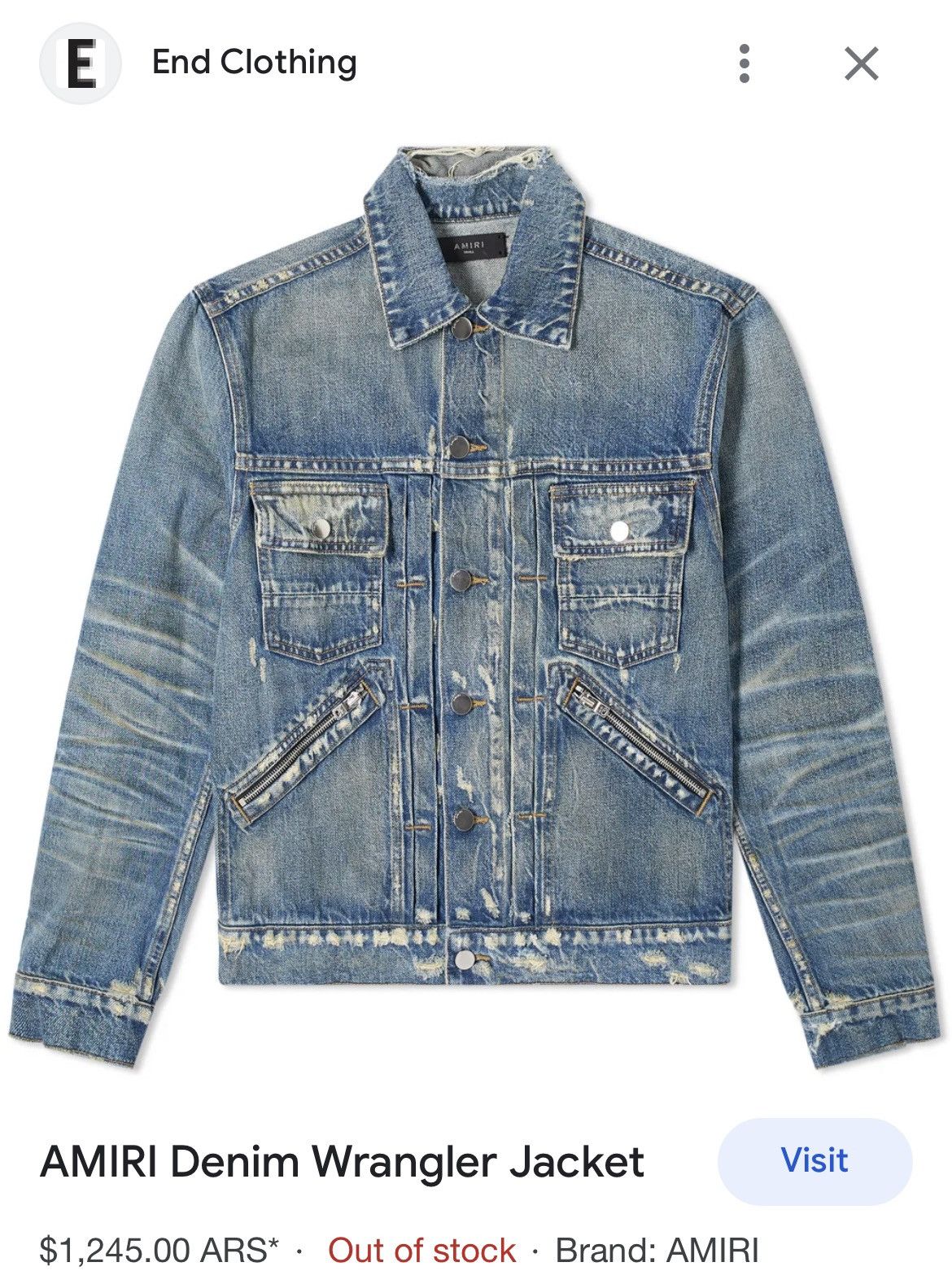 Amiri Amiri Denim Wrangler jacket Size US M / EU 48-50 / 2 - 4 Thumbnail