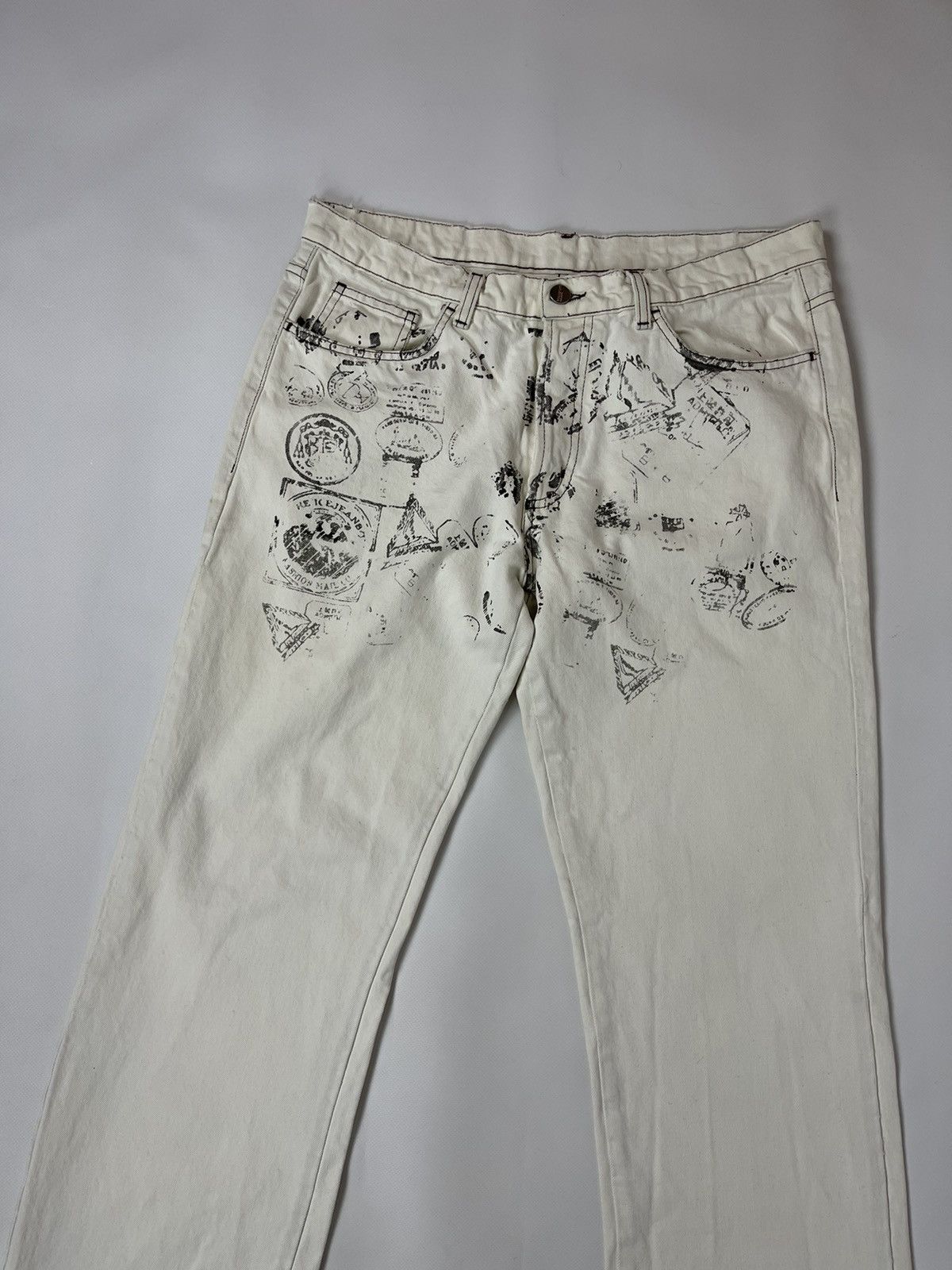Iceberg Iceberg IceJeans white creamy made in Italy denim jeans Size US 34 / EU 50 - 6 Thumbnail