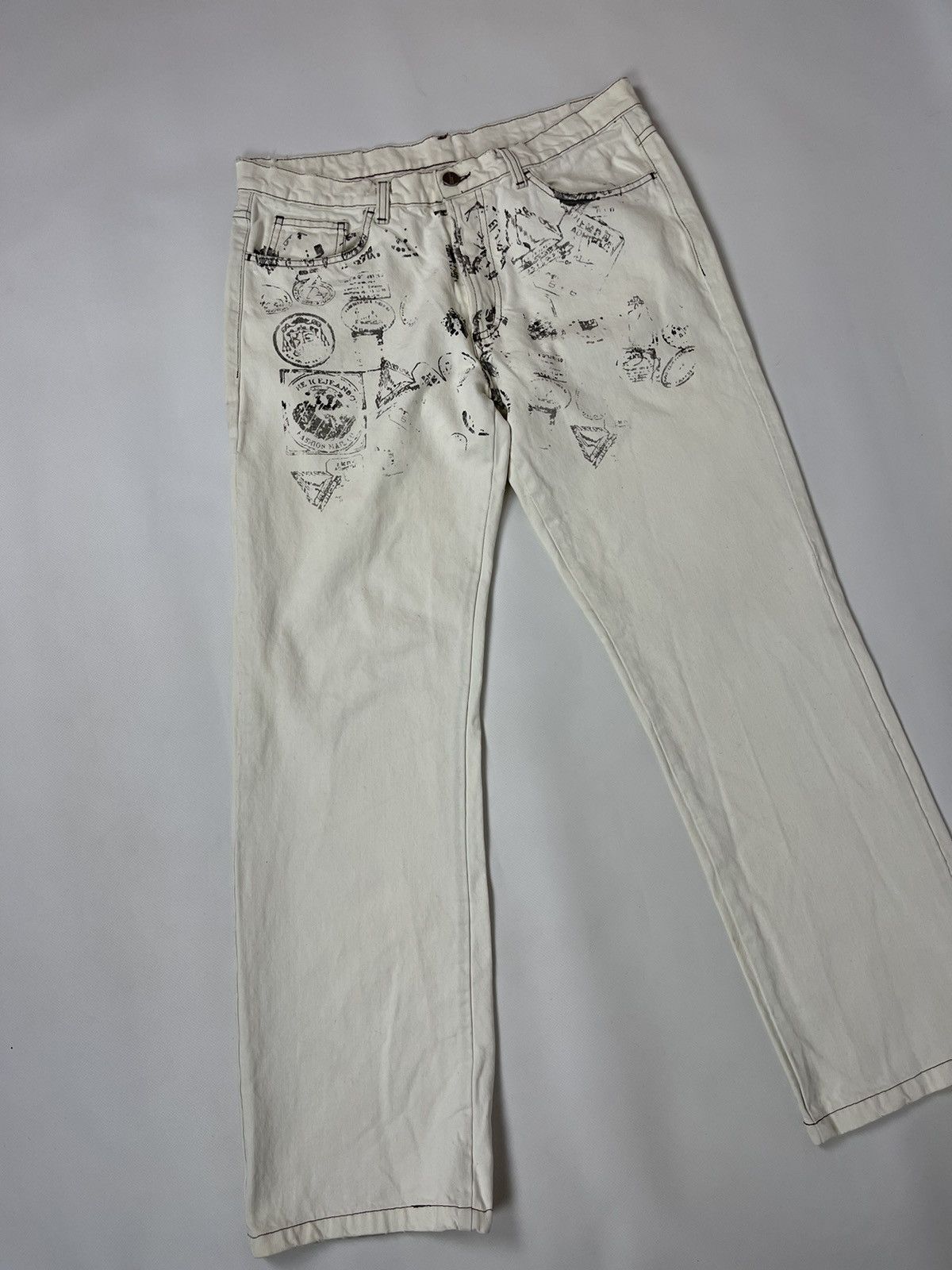 Iceberg Iceberg IceJeans white creamy made in Italy denim jeans Size US 34 / EU 50 - 5 Thumbnail