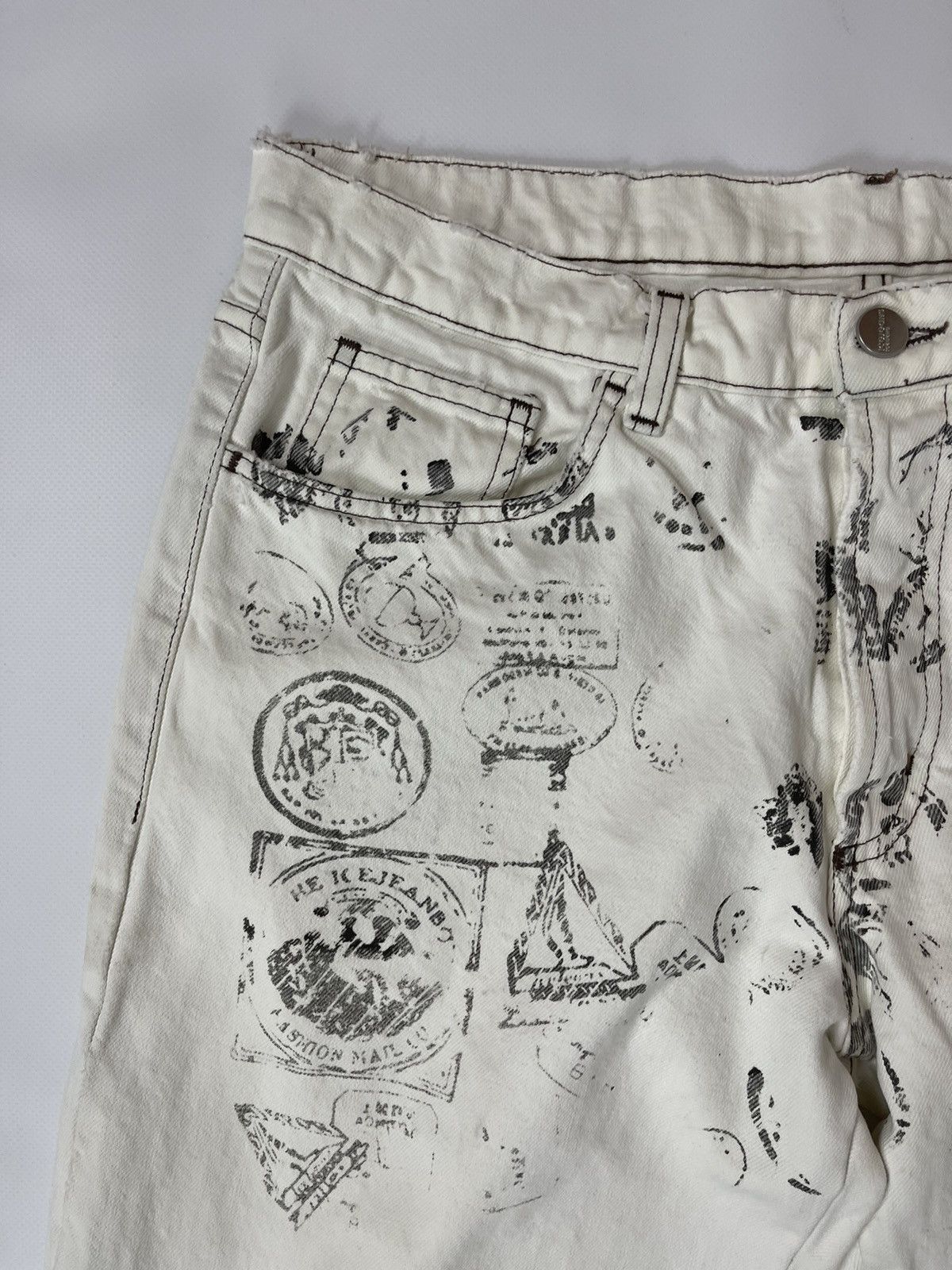 Iceberg Iceberg IceJeans white creamy made in Italy denim jeans Size US 34 / EU 50 - 7 Thumbnail