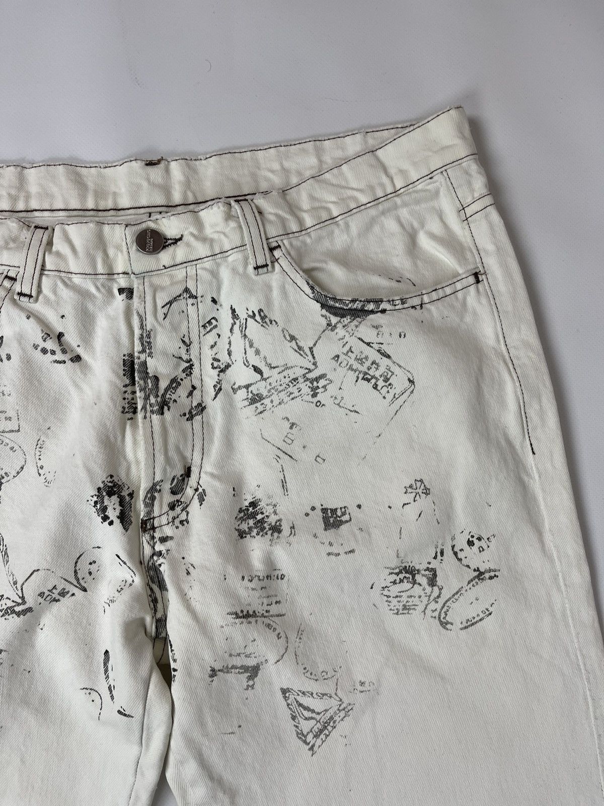Iceberg Iceberg IceJeans white creamy made in Italy denim jeans Size US 34 / EU 50 - 8 Thumbnail