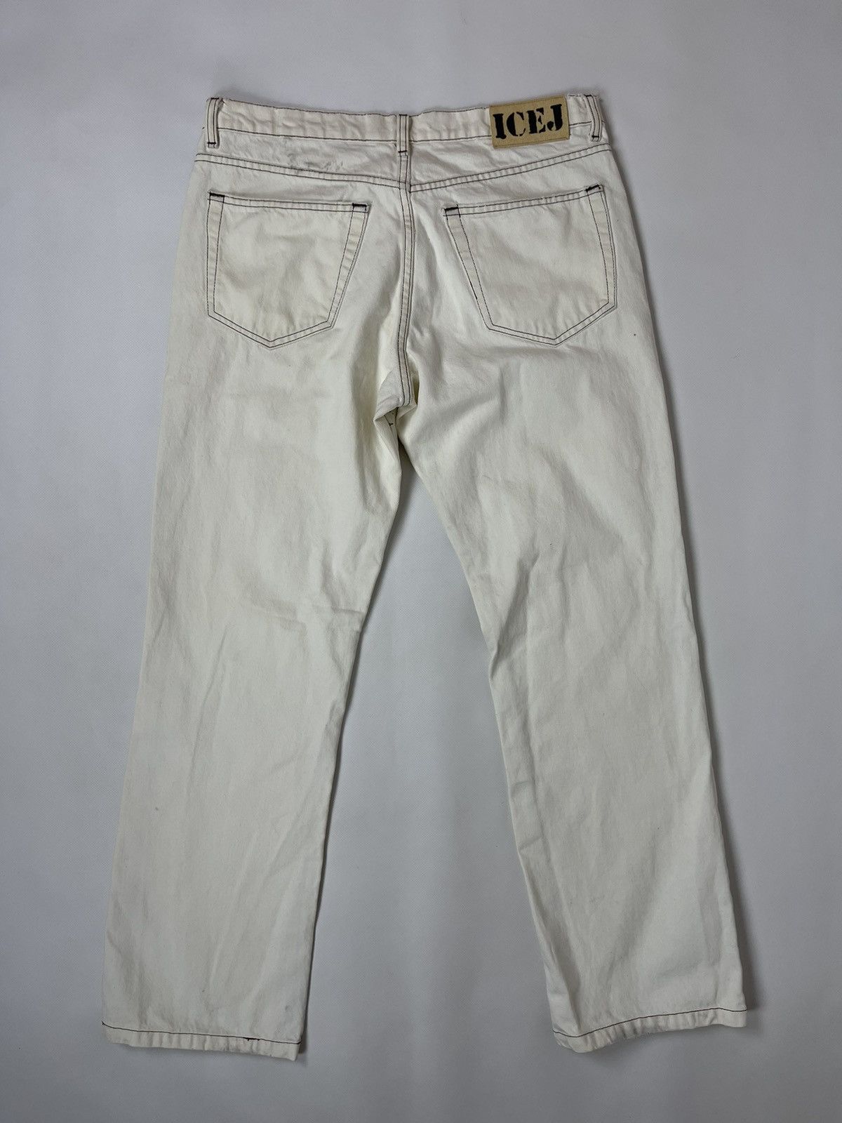 Iceberg Iceberg IceJeans white creamy made in Italy denim jeans Size US 34 / EU 50 - 3 Thumbnail