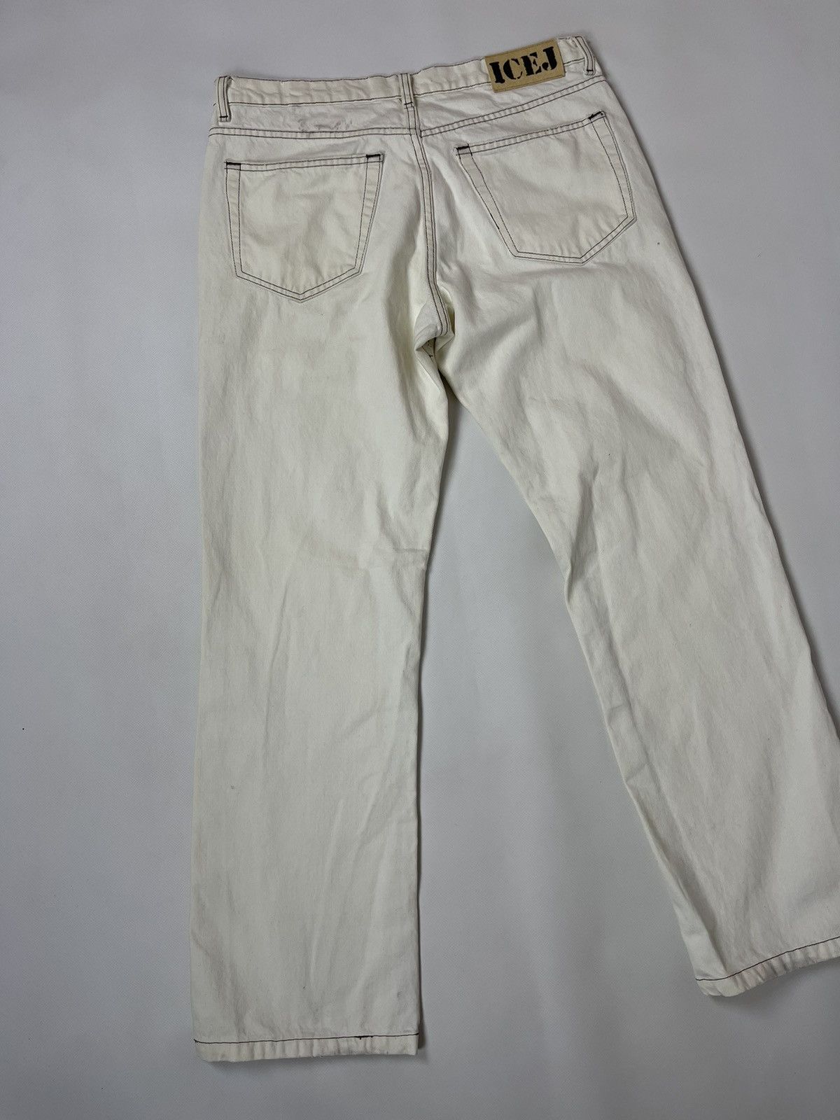 Iceberg Iceberg IceJeans white creamy made in Italy denim jeans Size US 34 / EU 50 - 15 Thumbnail