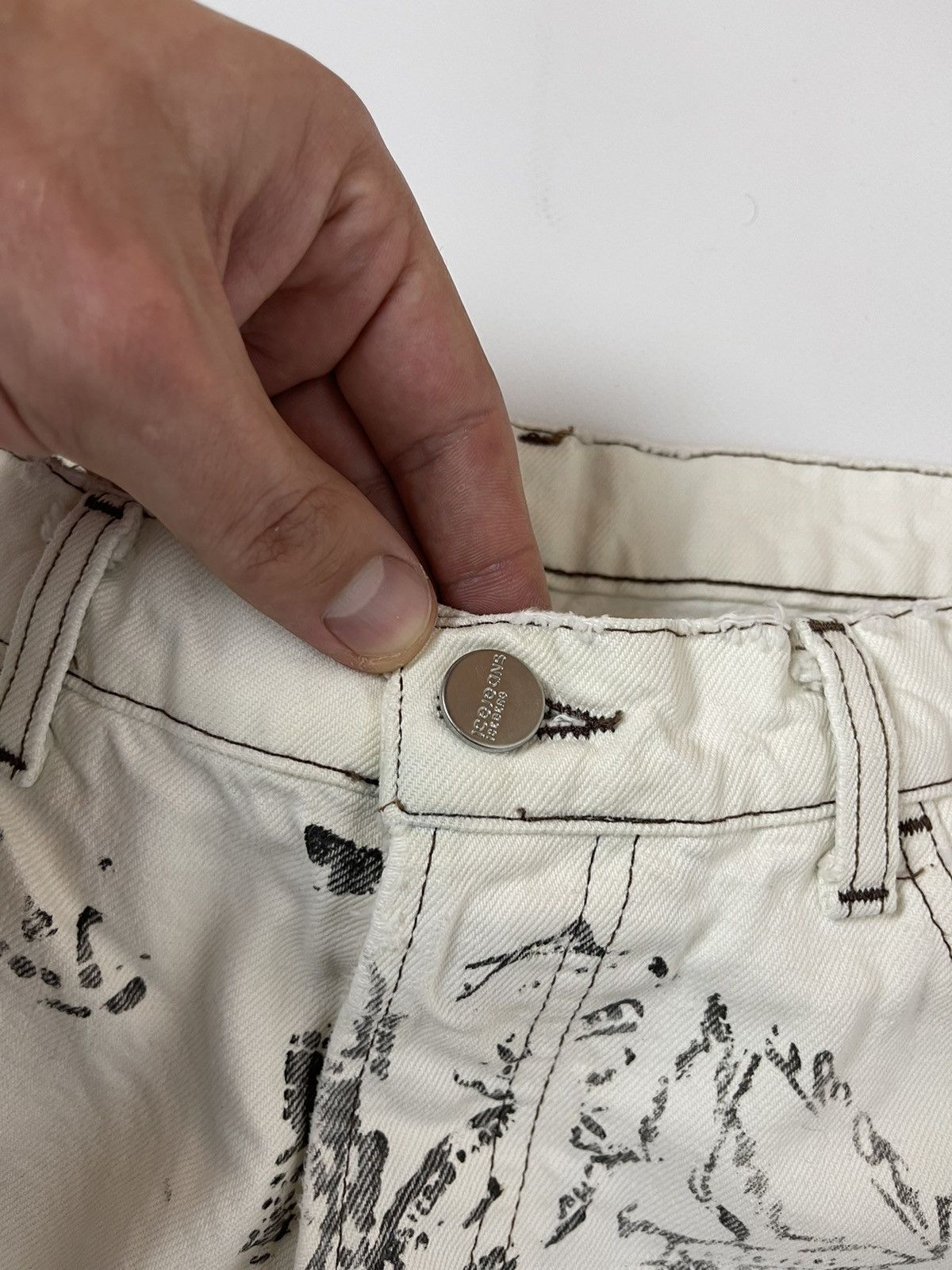 Iceberg Iceberg IceJeans white creamy made in Italy denim jeans Size US 34 / EU 50 - 9 Thumbnail