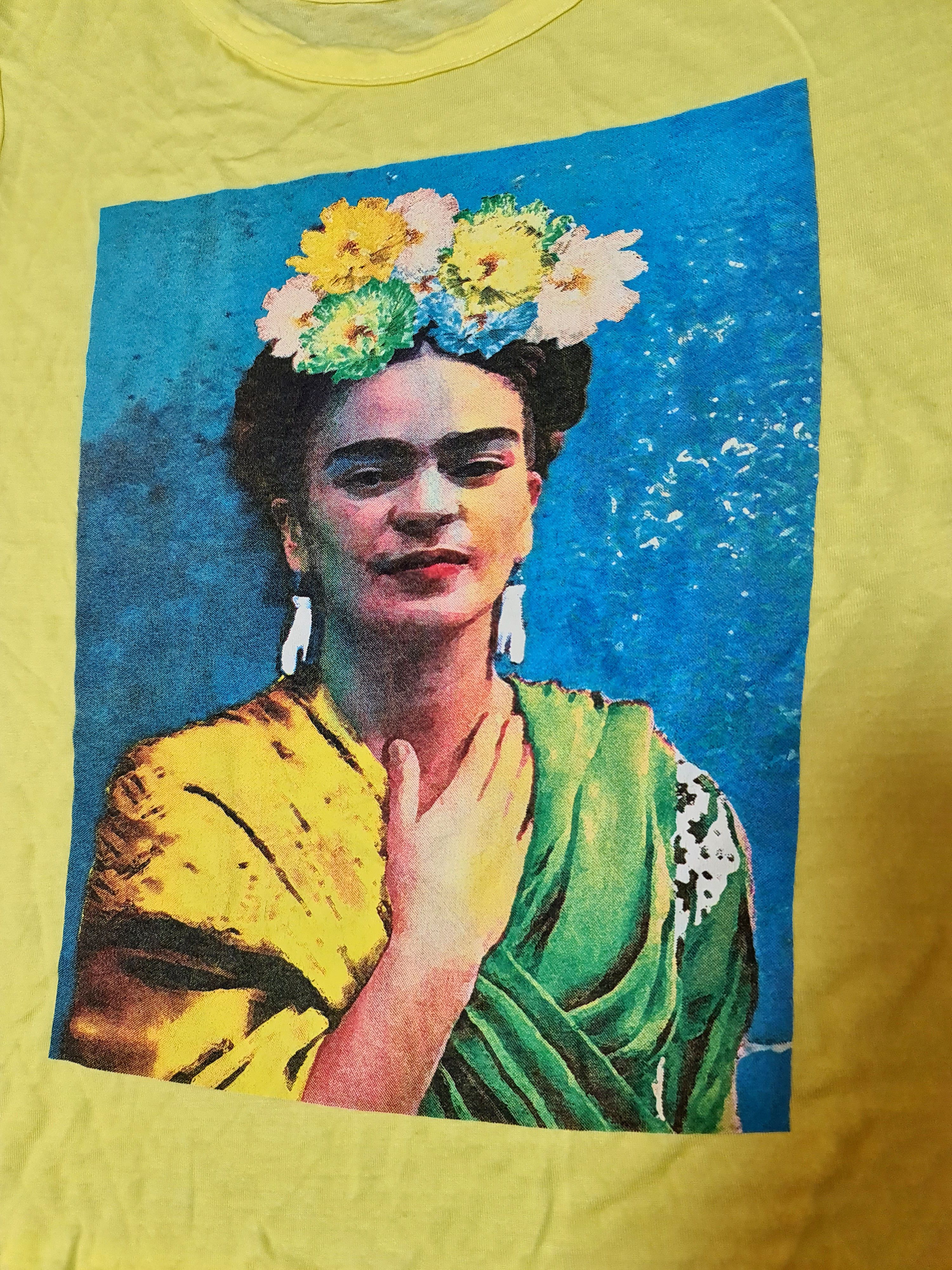 Vintage FRIDA KAHLO ART PAINTING T SHIRT Size S / US 4 / IT 40 - 2 Thumbnail