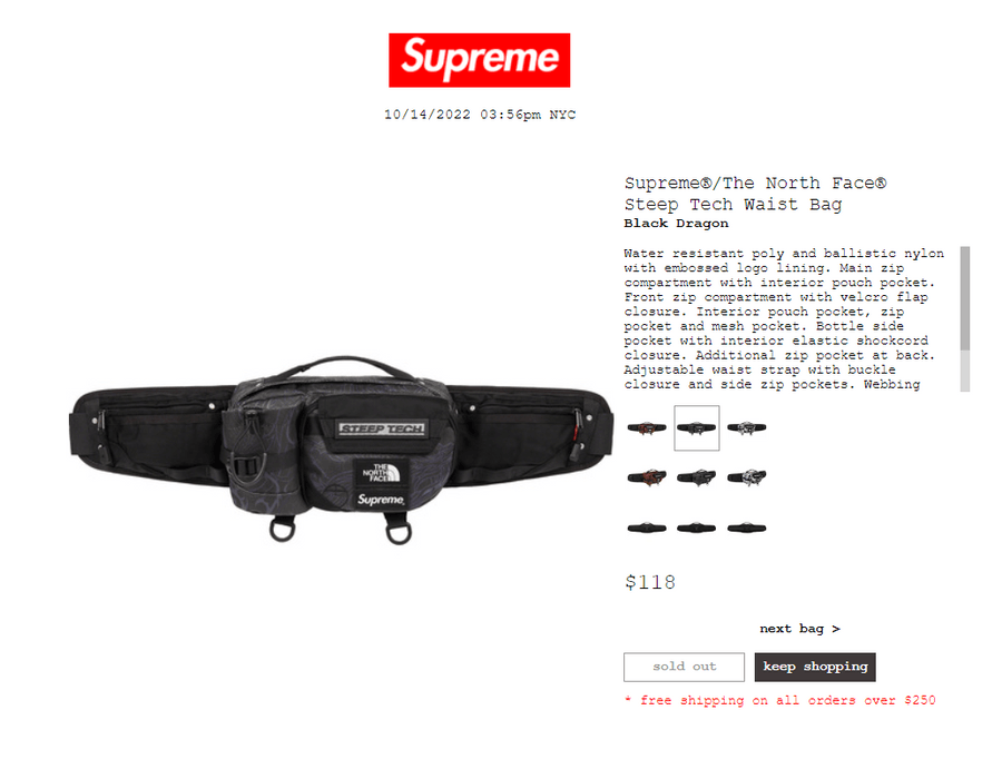 Supreme Supreme x The North Face Steep Tech Waist Bag - Black