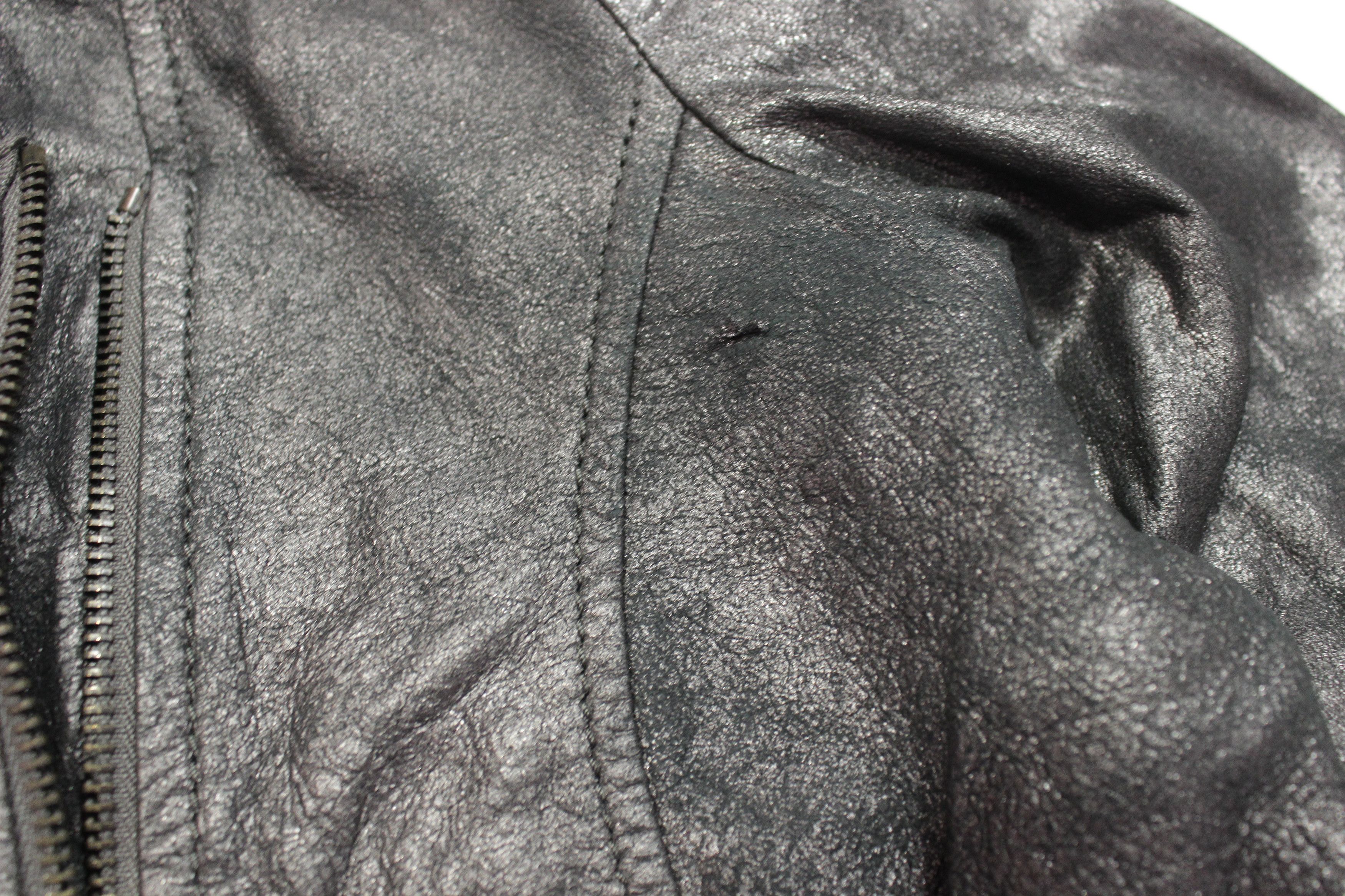 Faith Connexion Biker Distressed Lambskin Leather Jacket Size XS / US 0-2 / IT 36-38 - 8 Thumbnail