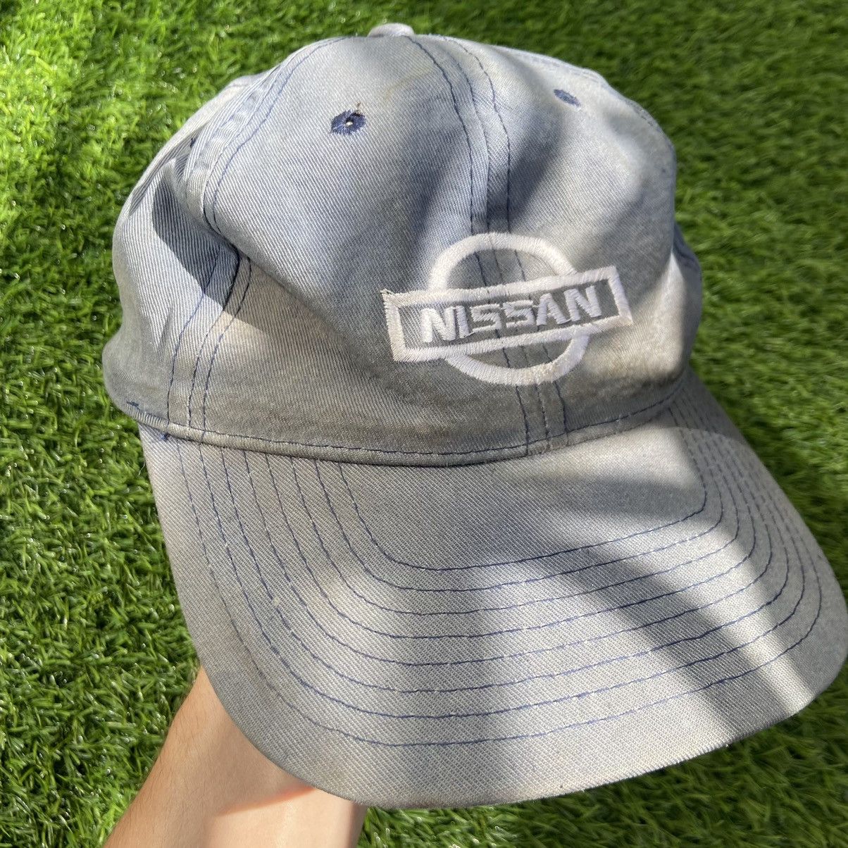 Japanese Brand NISSAN 1990s RARE SUN FADED VINTAGE CAP - № 4073 Size ONE SIZE - 4 Thumbnail