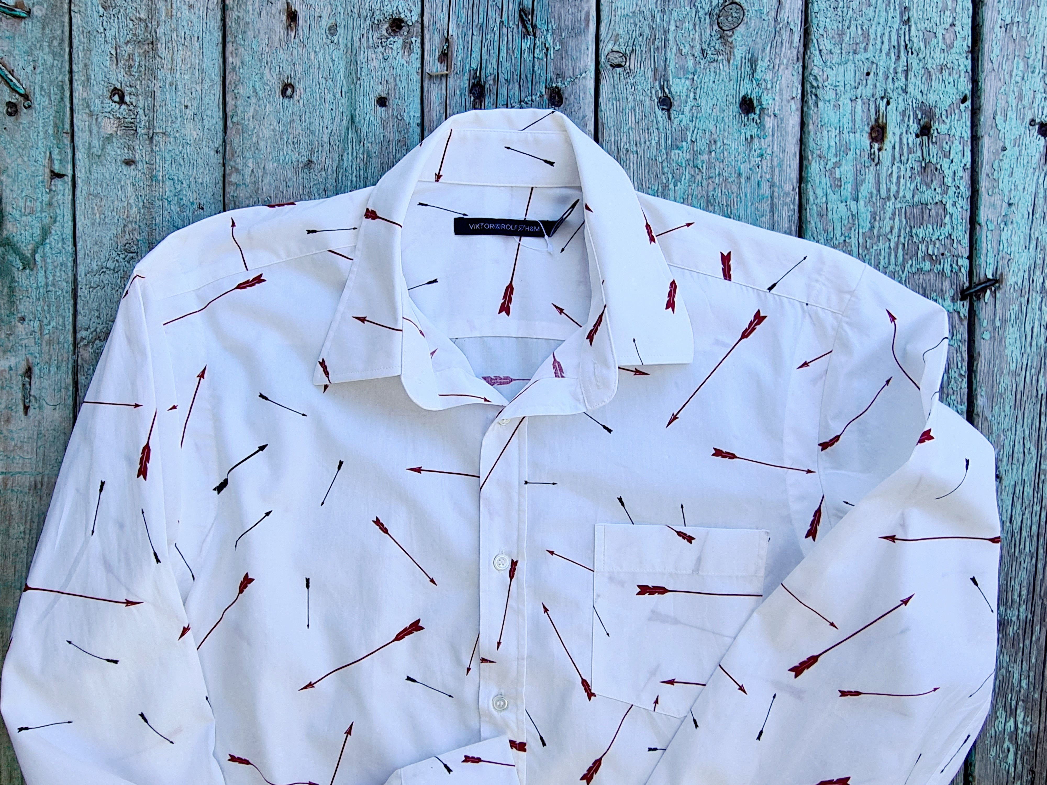 H&M Viktor Rolf H&M arrow print button shirt Size US M / EU 48-50 / 2 - 1 Thumbnail