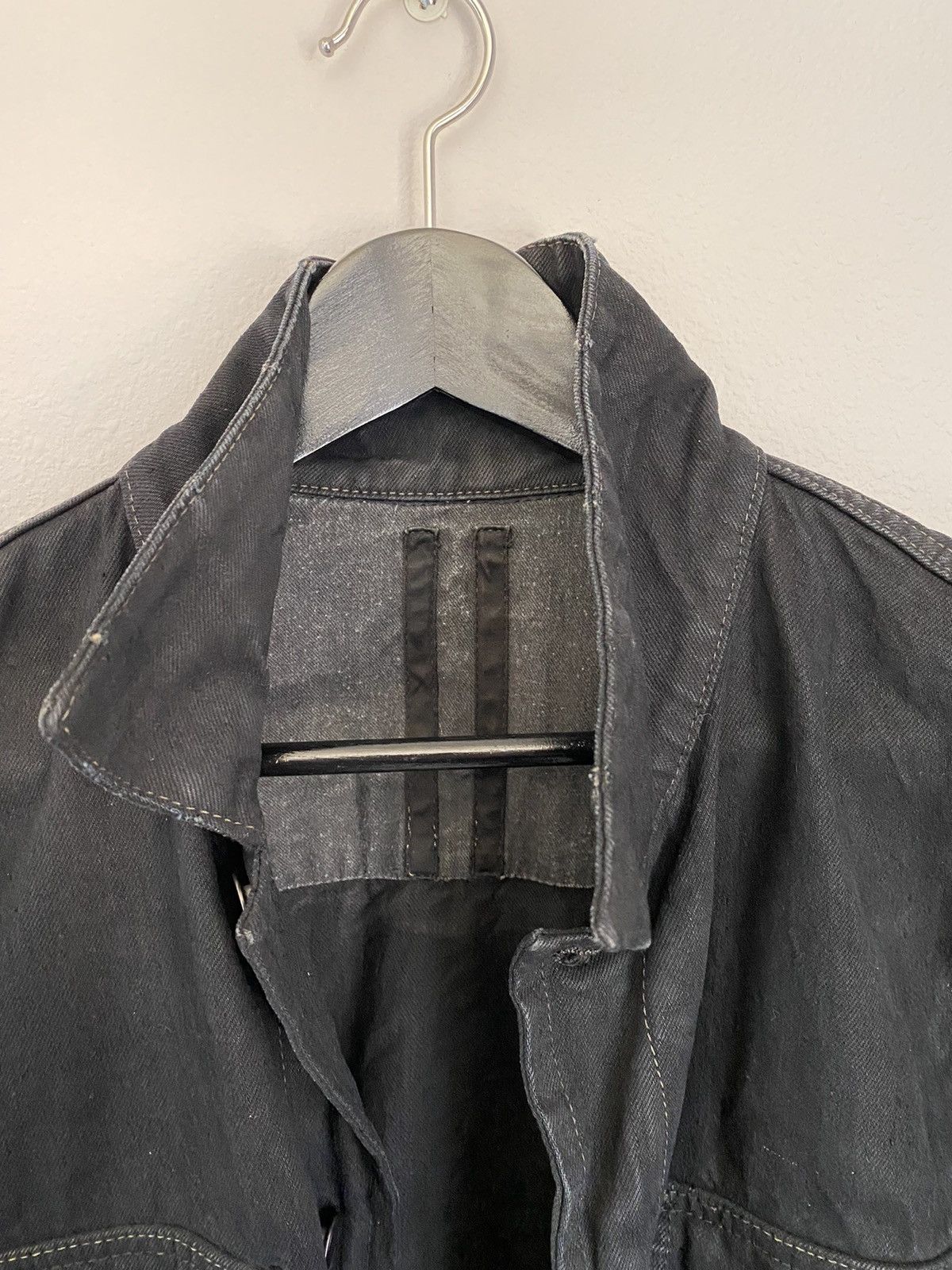 Rick Owens Drkshdw Waxed Raw Denim Jacket Size US M / EU 48-50 / 2 - 6 Thumbnail