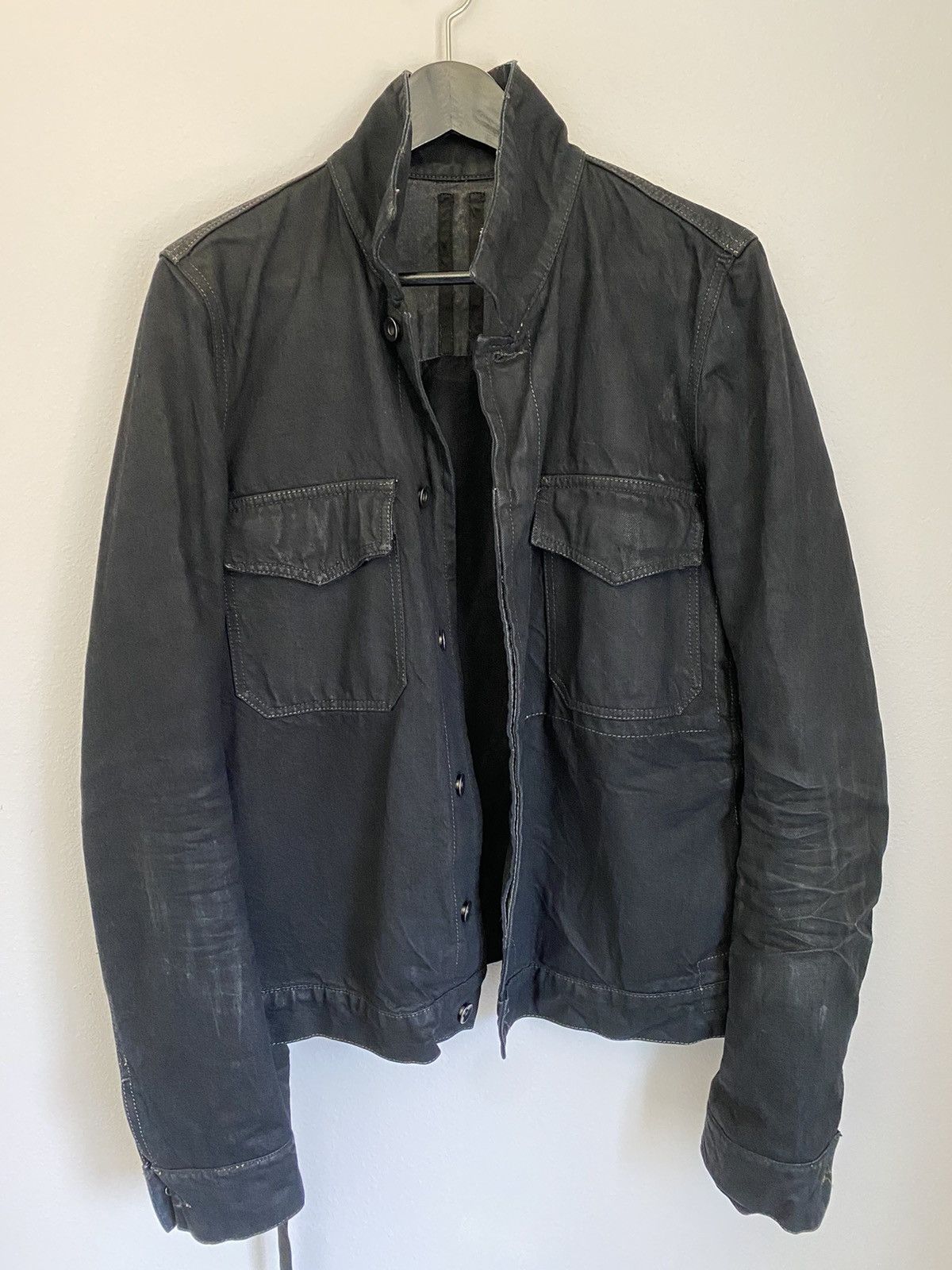 Rick Owens Drkshdw Waxed Raw Denim Jacket Size US M / EU 48-50 / 2 - 3 Thumbnail