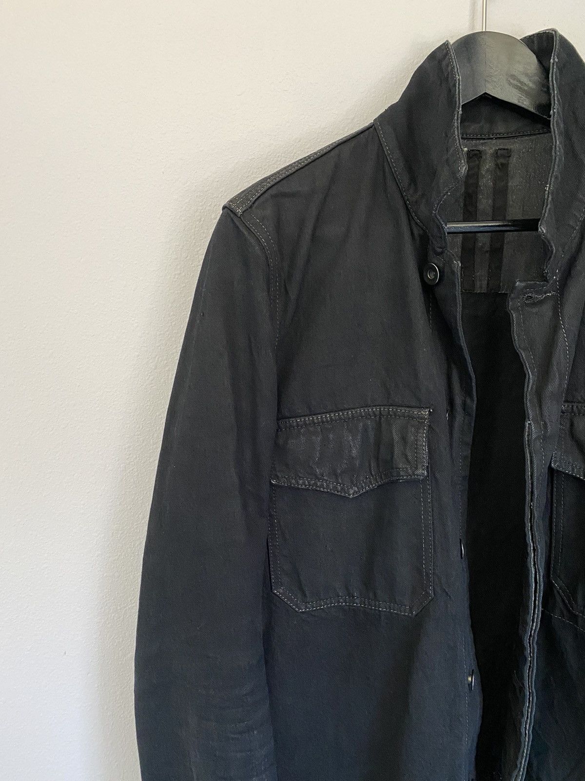 Rick Owens Drkshdw Waxed Raw Denim Jacket Size US M / EU 48-50 / 2 - 4 Thumbnail