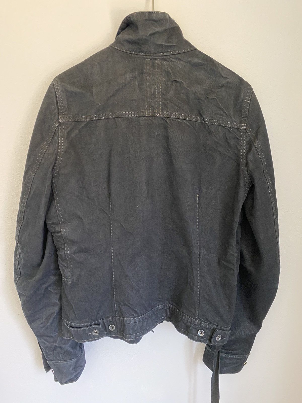 Rick Owens Drkshdw Waxed Raw Denim Jacket Size US M / EU 48-50 / 2 - 2 Thumbnail