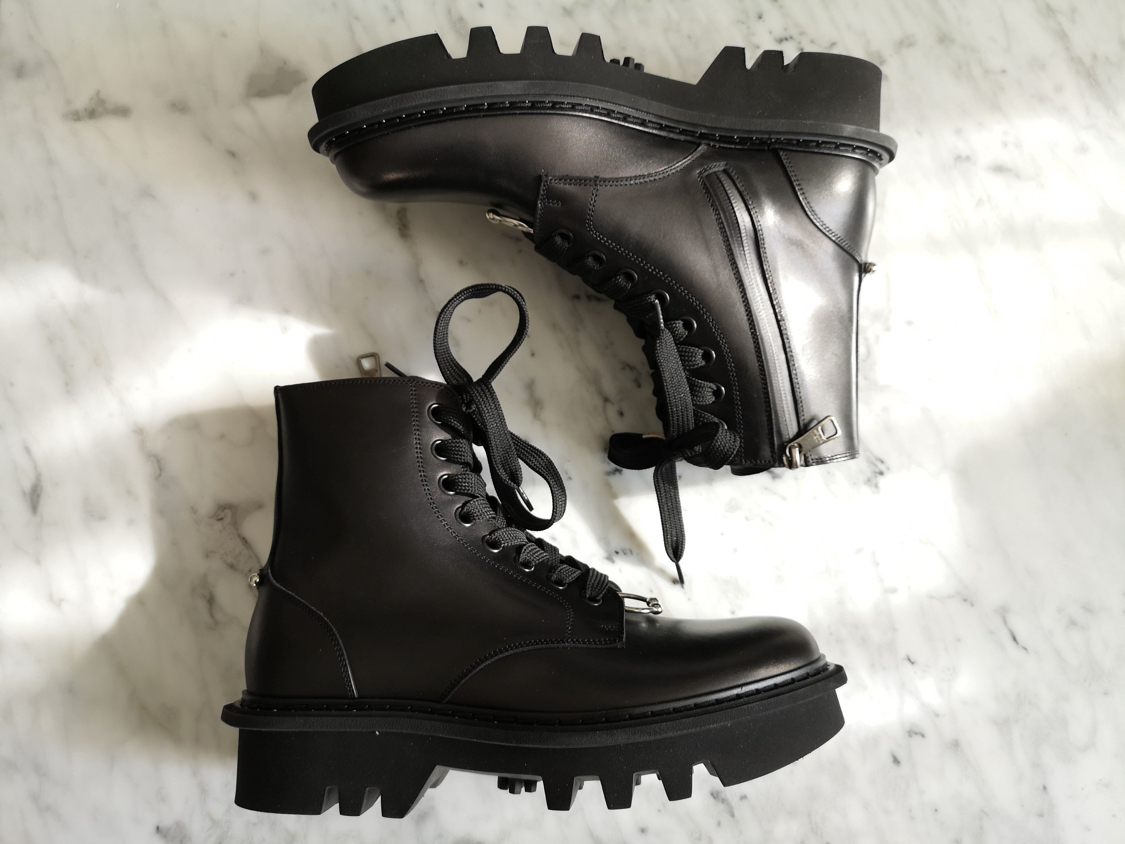 Neil Barrett Pierced Punk Lace-Up Combat Boots size 41 | Grailed