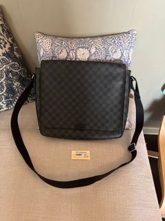 Shop Louis Vuitton DAMIER GRAPHITE Leather Crossbody Bag Logo Messenger & Shoulder  Bags (N45302) by Sincerity_m639