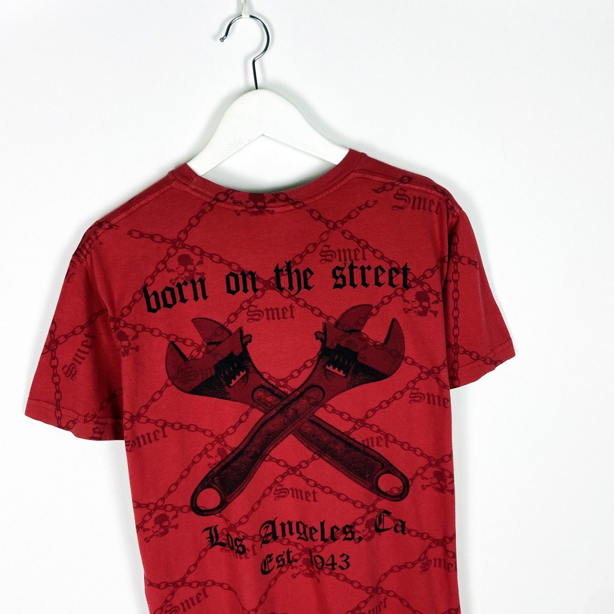 Christian Audigier Vintage 90s Christian Audiger Smet Born on the street tee Size US M / EU 48-50 / 2 - 4 Thumbnail