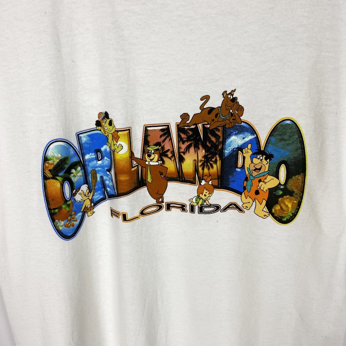 Disney Vintage 90s Hanna Barbera Orlando Florida Flintstones tee Size US M / EU 48-50 / 2 - 3 Thumbnail