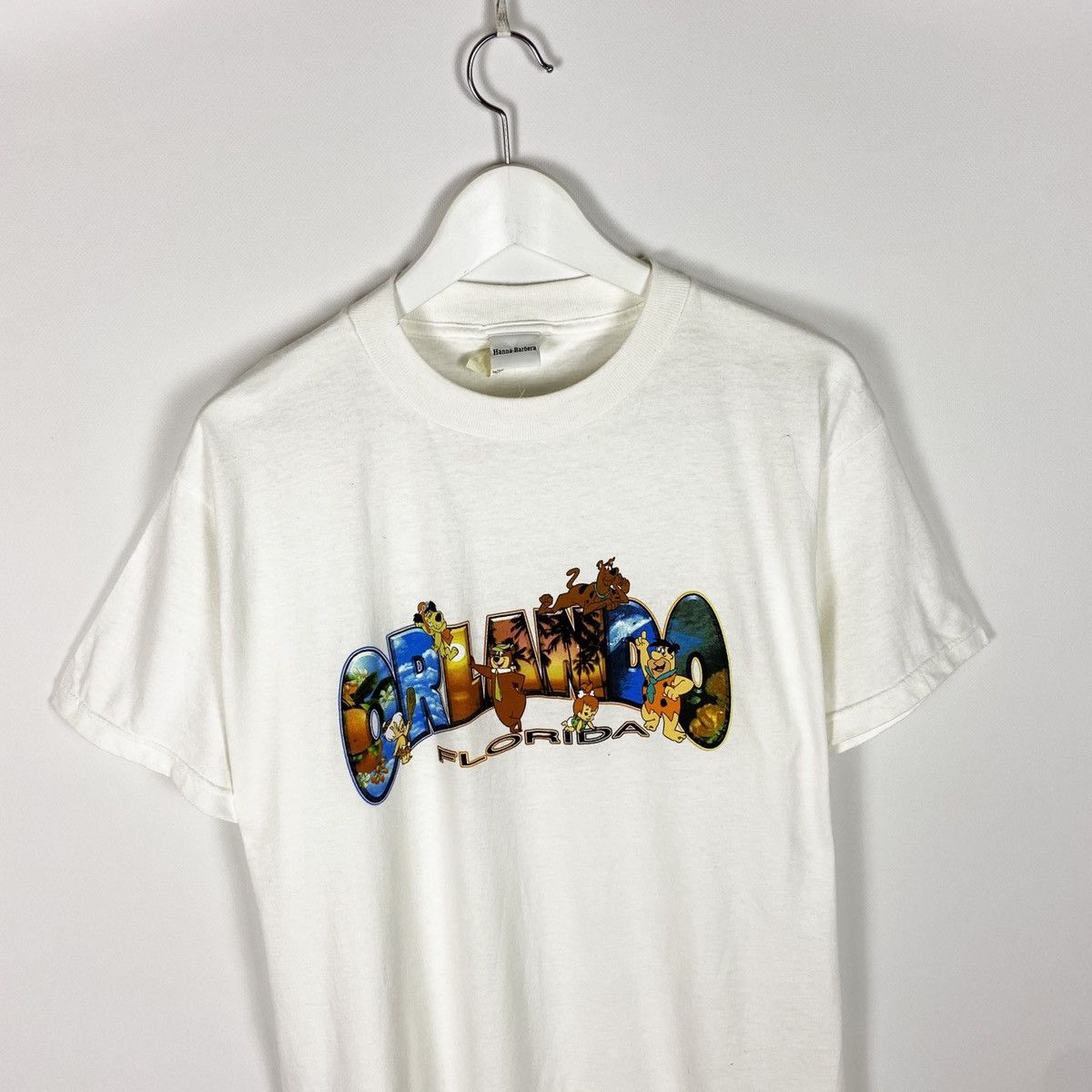 Disney Vintage 90s Hanna Barbera Orlando Florida Flintstones tee Size US M / EU 48-50 / 2 - 2 Thumbnail