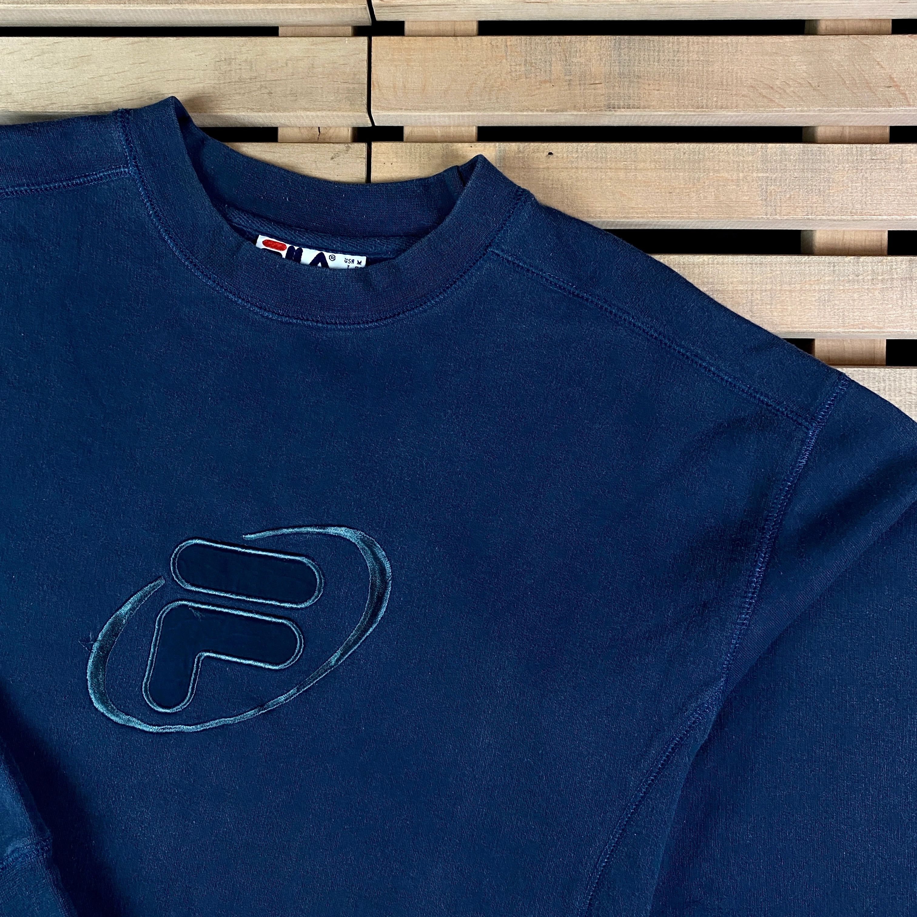 Fila × Vintage Men’s Sweatshirt Long Sleeve Fila Big Logo Vintage Size M Size US M / EU 48-50 / 2 - 2 Thumbnail