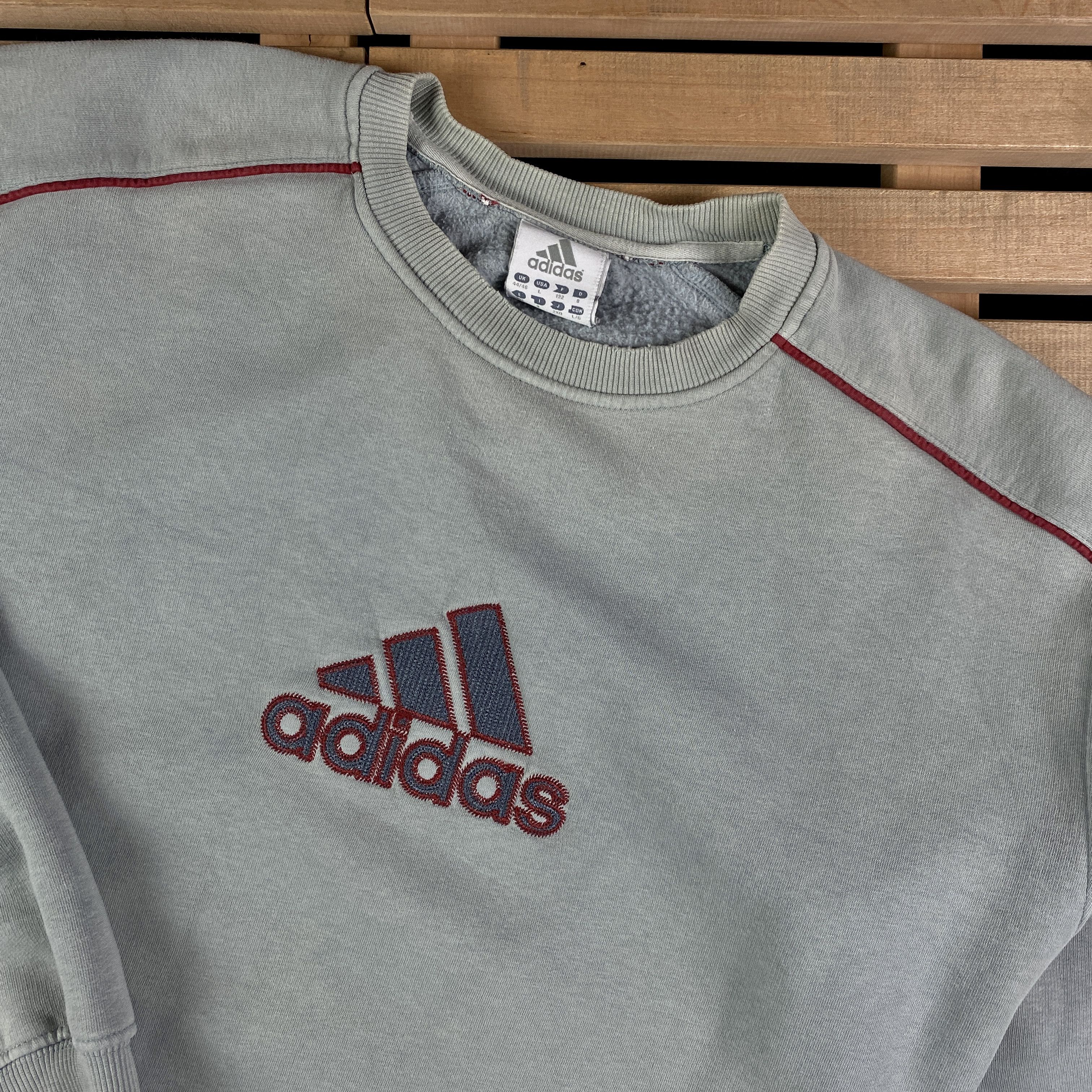 Adidas × Vintage Mens Sweatshirt Adidas Vintage Big Logo Size L Size US L / EU 52-54 / 3 - 2 Thumbnail