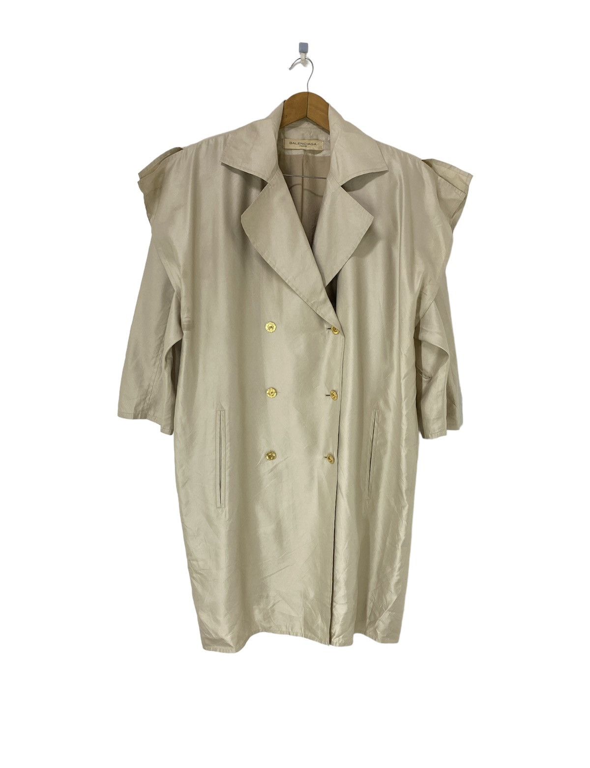 Balenciaga Balenciaga Double Breast Jacket silk Fashion Design Size L / US 10 / IT 46 - 1 Thumbnail