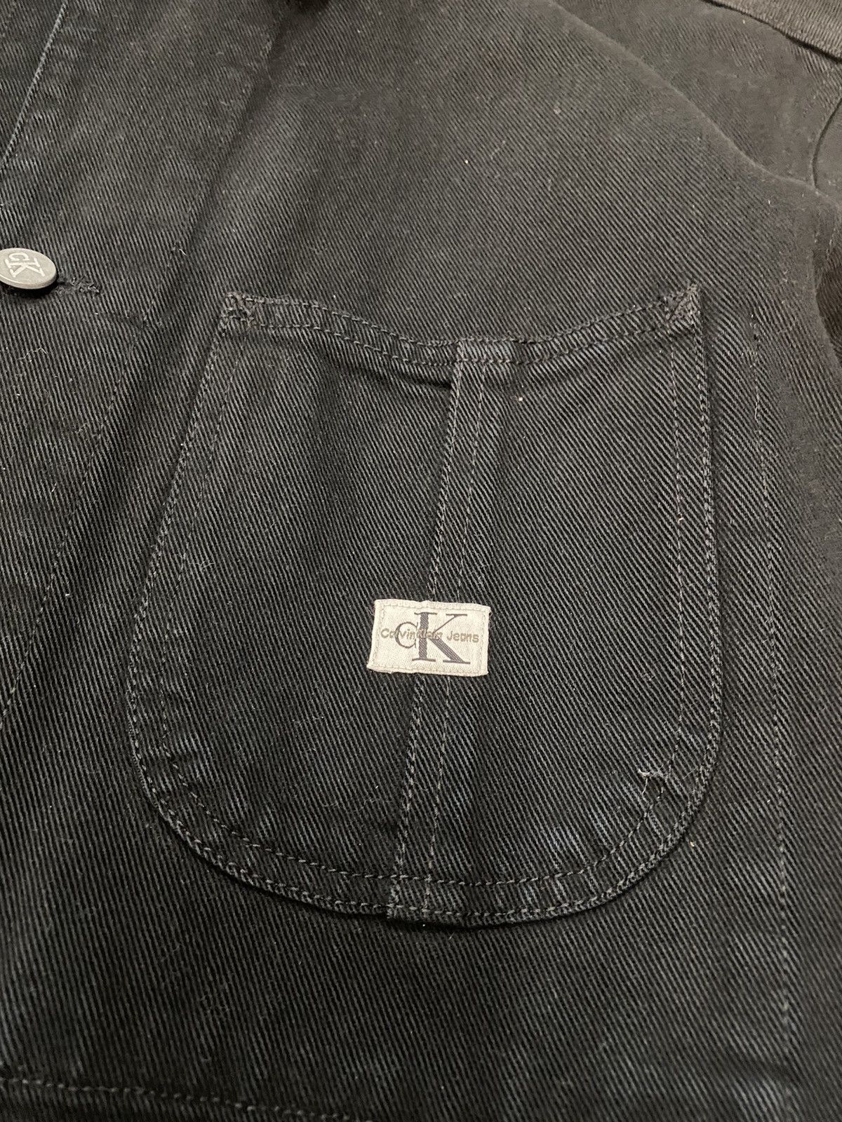 Calvin Klein Calvin Klein Jeans Black Denim Jackets Size US L / EU 52-54 / 3 - 3 Thumbnail