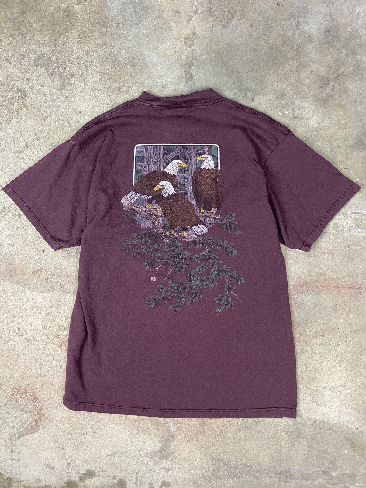 Vintage 90s eagle graphic tee t shirt