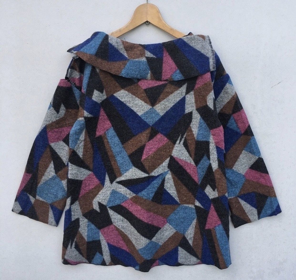 Handmade Vtg Custom Handcrafted Assymetrical Prism Wool Knitwear Size US M / EU 48-50 / 2 - 7 Thumbnail