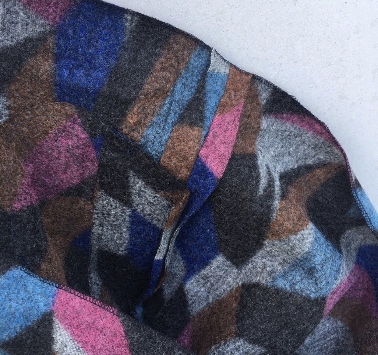 Handmade Vtg Custom Handcrafted Assymetrical Prism Wool Knitwear Size US M / EU 48-50 / 2 - 12 Thumbnail
