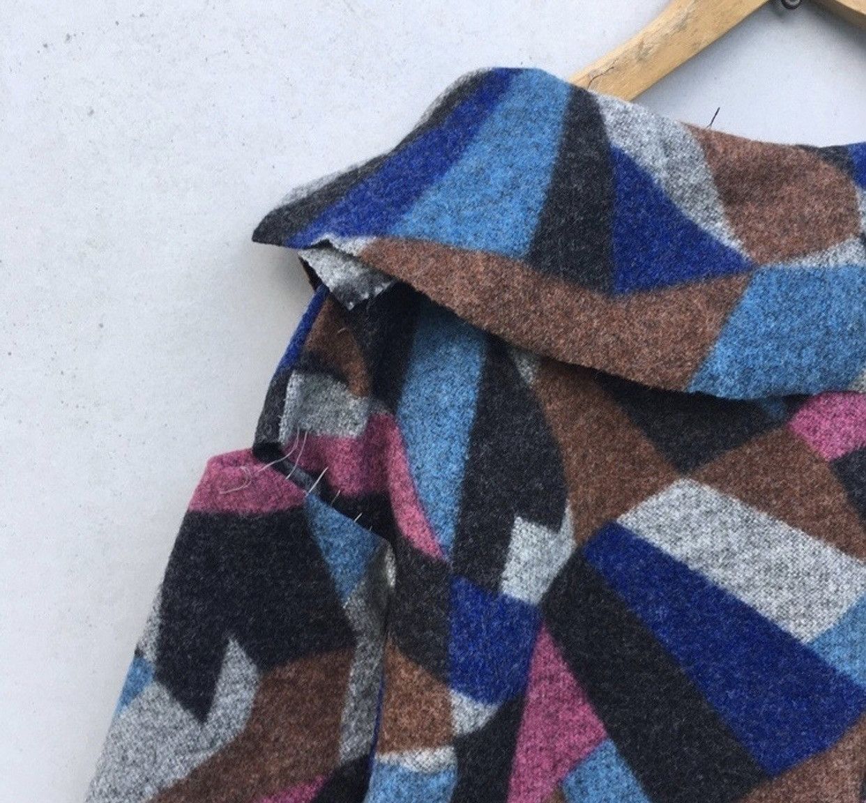 Handmade Vtg Custom Handcrafted Assymetrical Prism Wool Knitwear Size US M / EU 48-50 / 2 - 8 Thumbnail