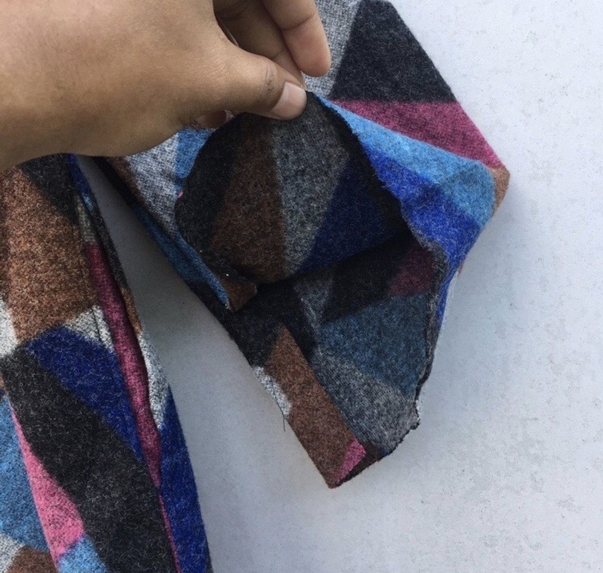 Handmade Vtg Custom Handcrafted Assymetrical Prism Wool Knitwear Size US M / EU 48-50 / 2 - 11 Thumbnail