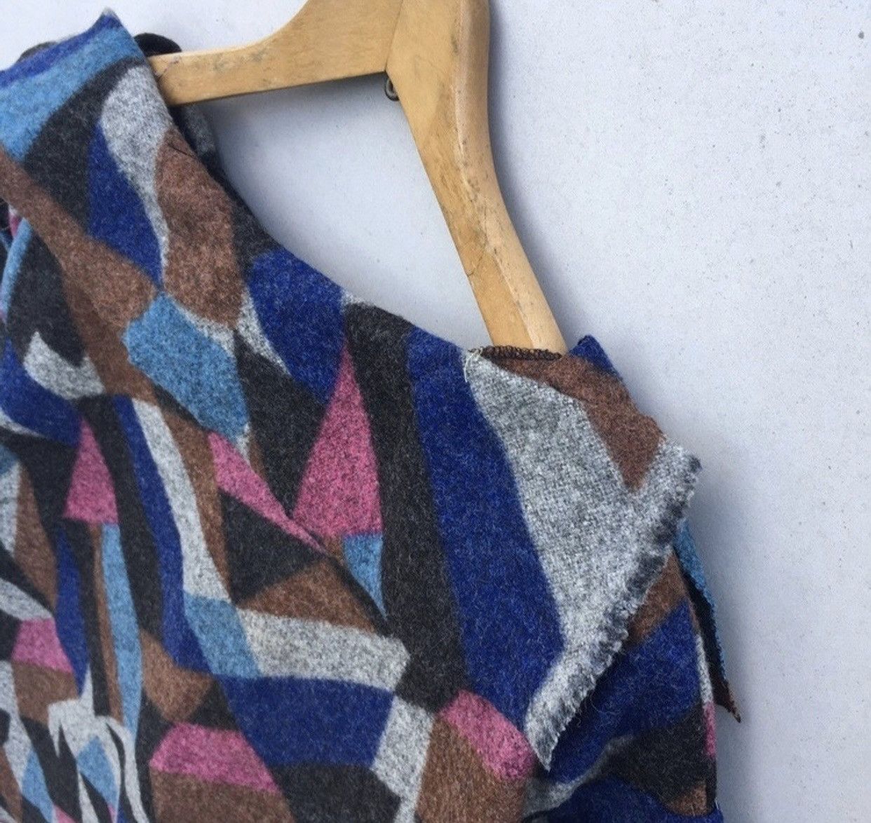 Handmade Vtg Custom Handcrafted Assymetrical Prism Wool Knitwear Size US M / EU 48-50 / 2 - 9 Thumbnail