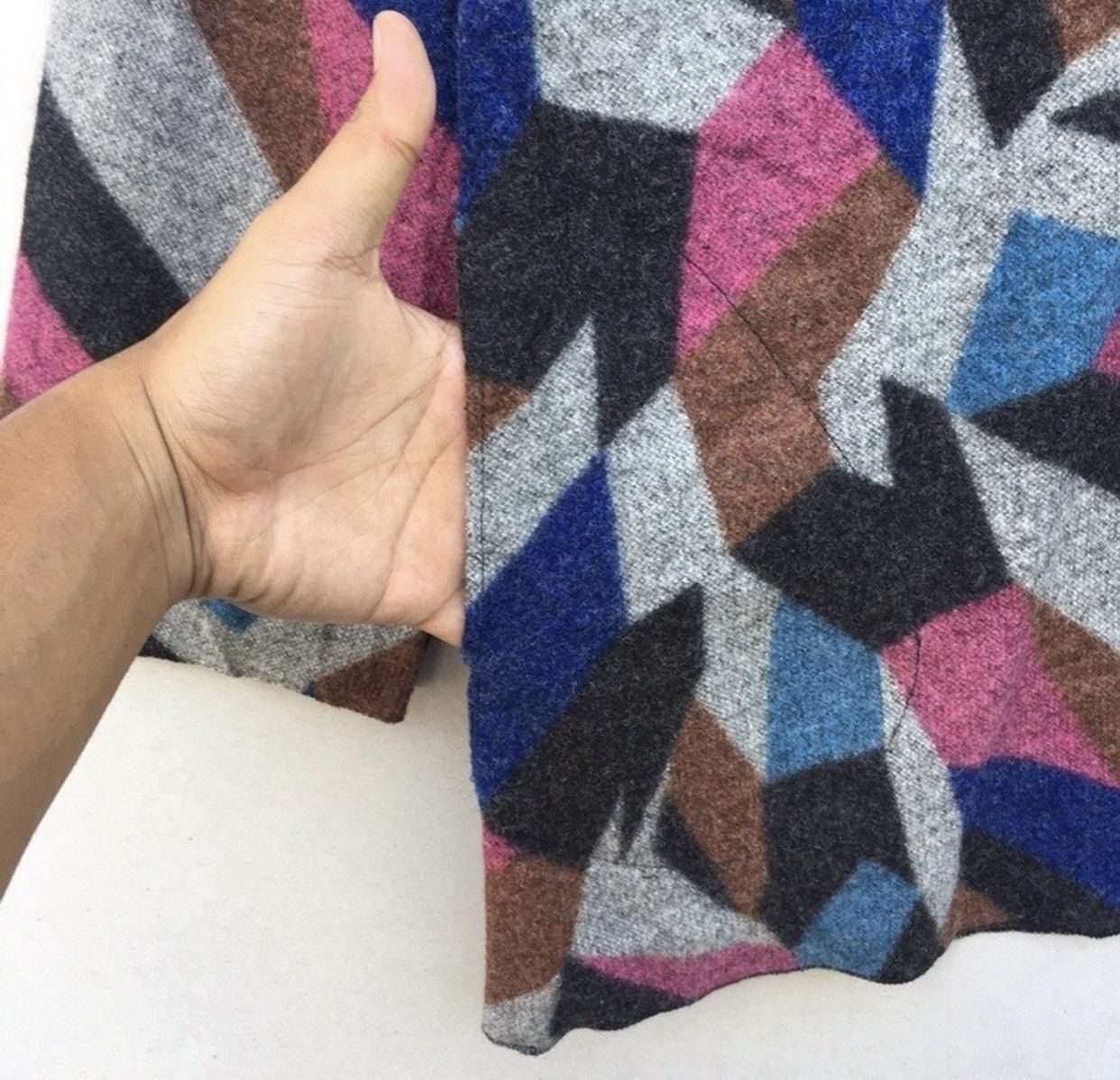 Handmade Vtg Custom Handcrafted Assymetrical Prism Wool Knitwear Size US M / EU 48-50 / 2 - 6 Thumbnail