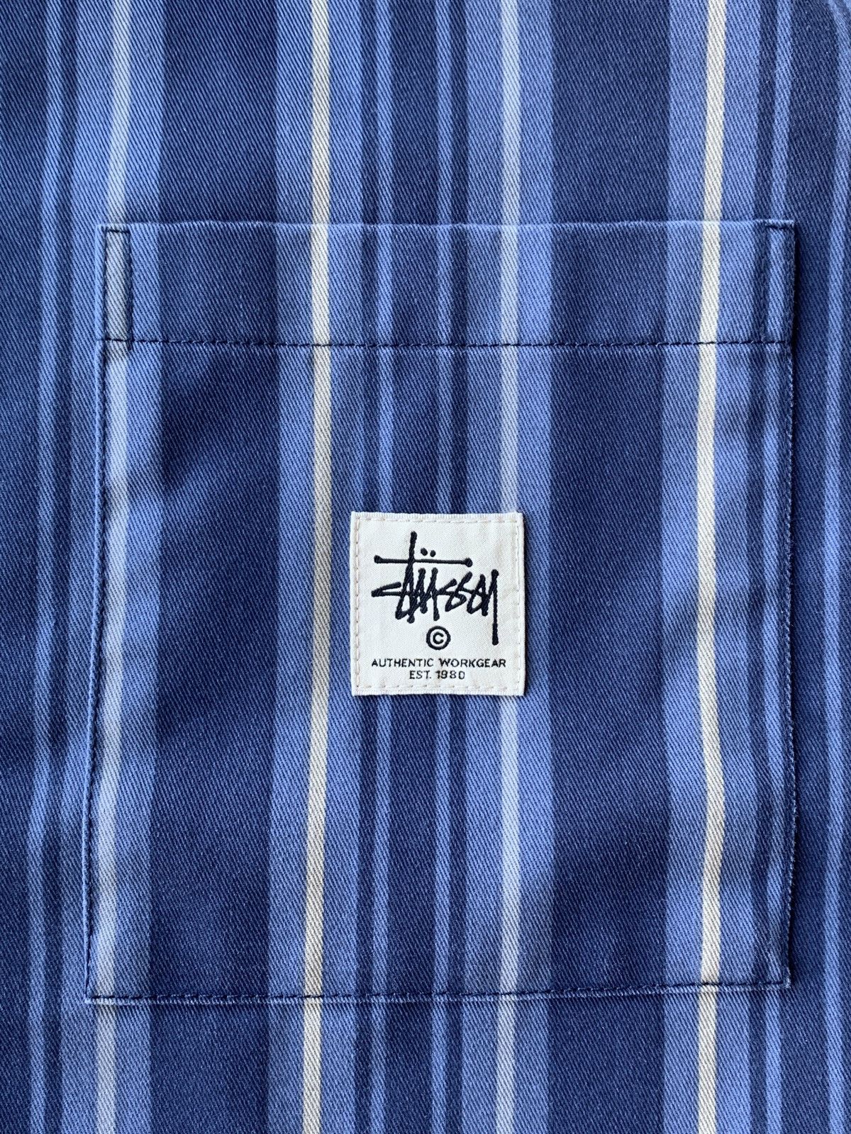 Stussy Stussy Mix Stripe Zip-up Work Jacket | Grailed
