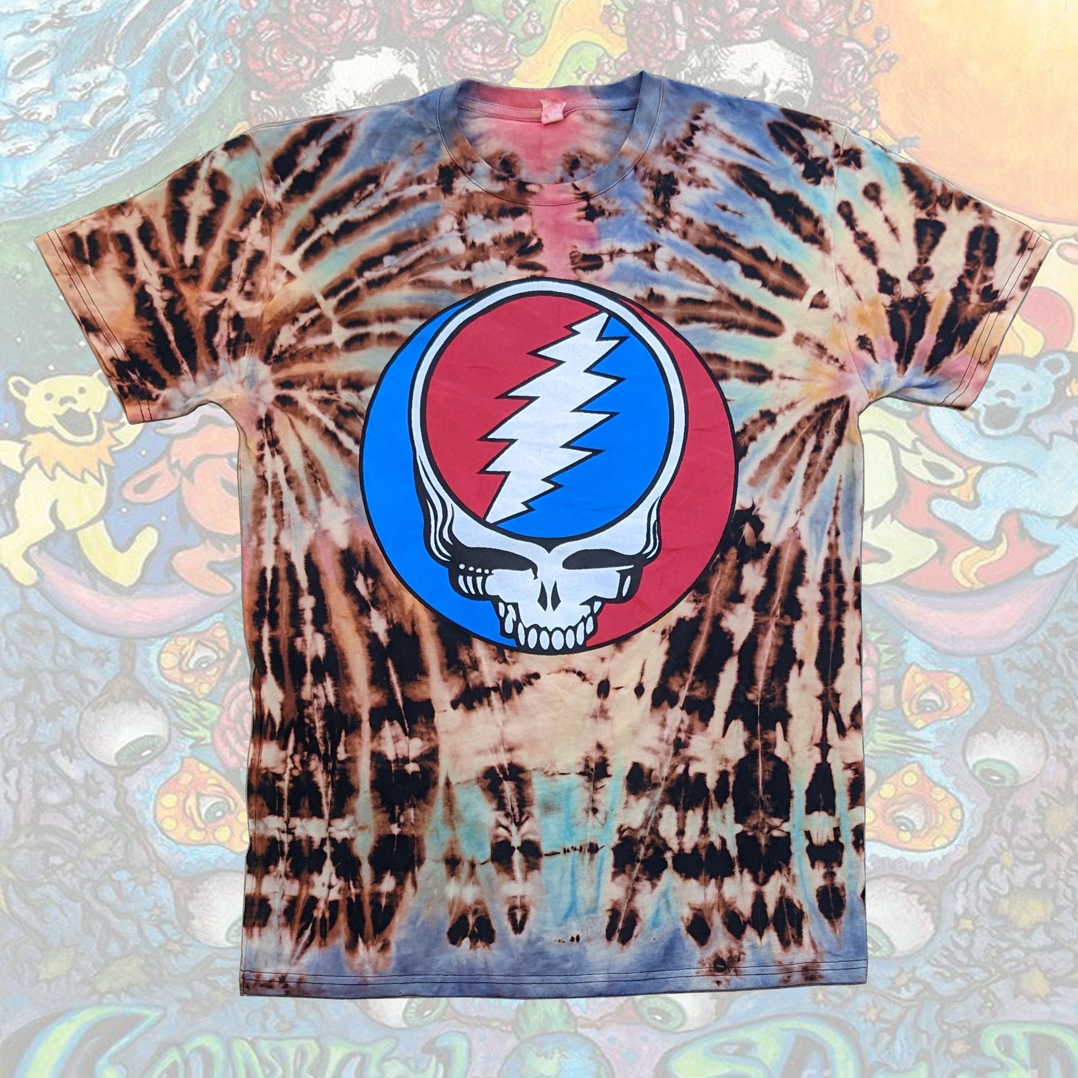 Grateful Dead Skull logo tie-dye t-shirt - SIZE L